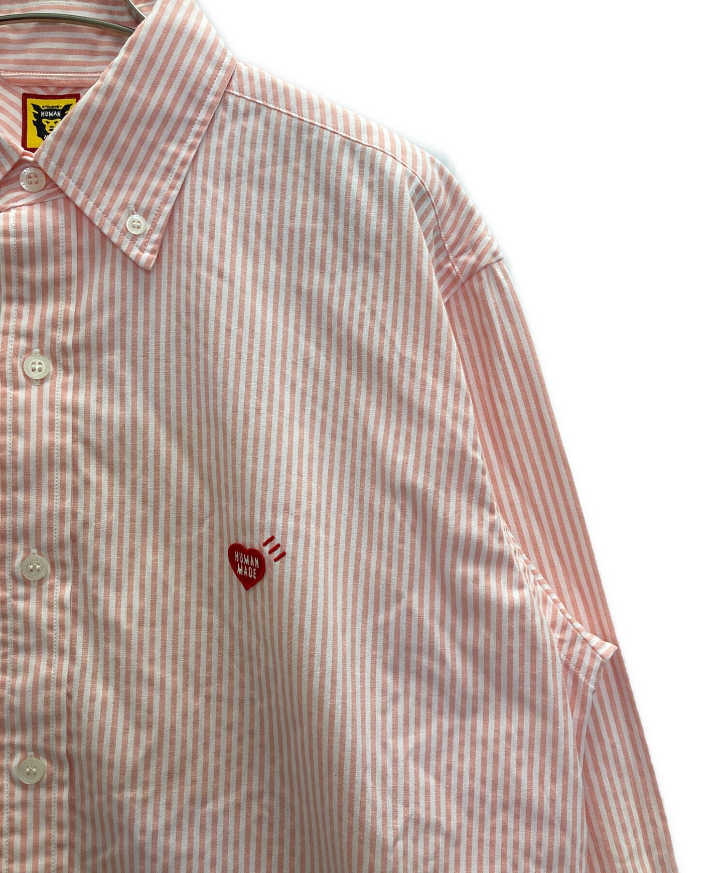 [Pre-owned] HUMAN MADE heart patch stripe shirts