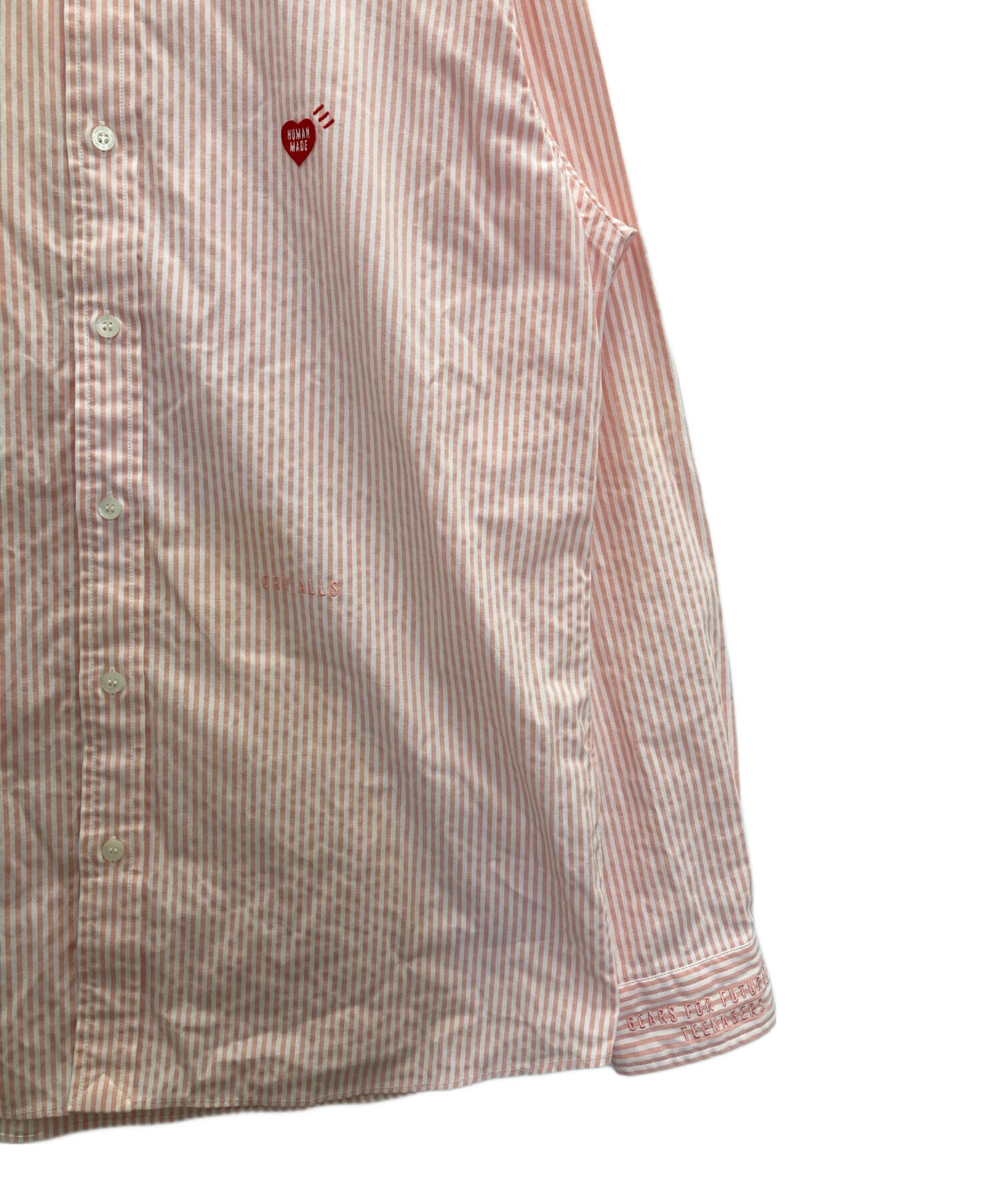 [Pre-owned] HUMAN MADE heart patch stripe shirts