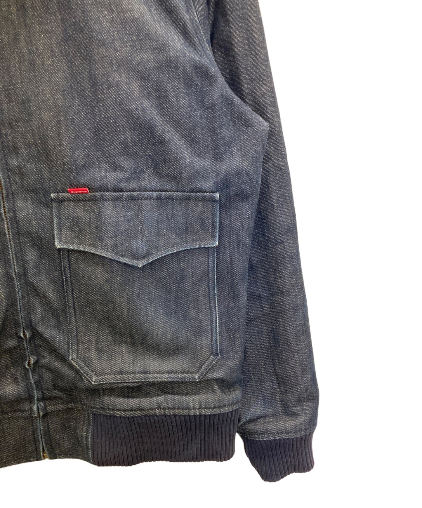 [Pre-owned] SUPREME 10AW Shearling Collar Denim Bomber Jacket