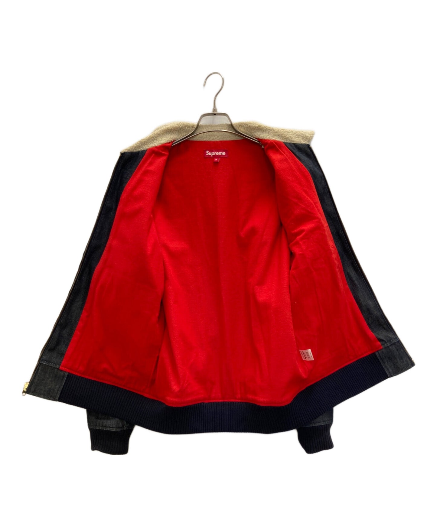 [Pre-owned] SUPREME 10AW Shearling Collar Denim Bomber Jacket