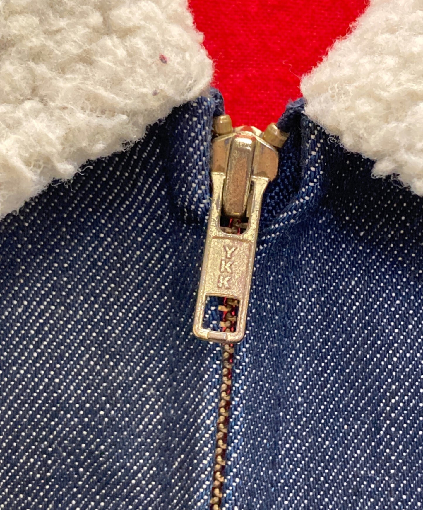 [Pre-owned] SUPREME 10AW Shearling Collar Denim Bomber Jacket