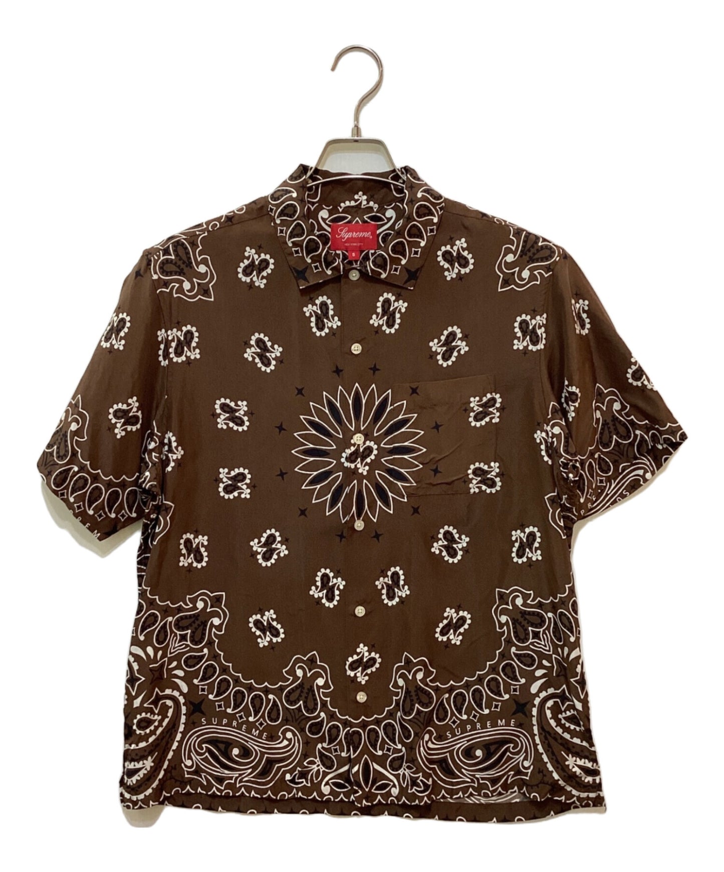 [Pre-owned] SUPREME Bandana Silk S/S Shirt