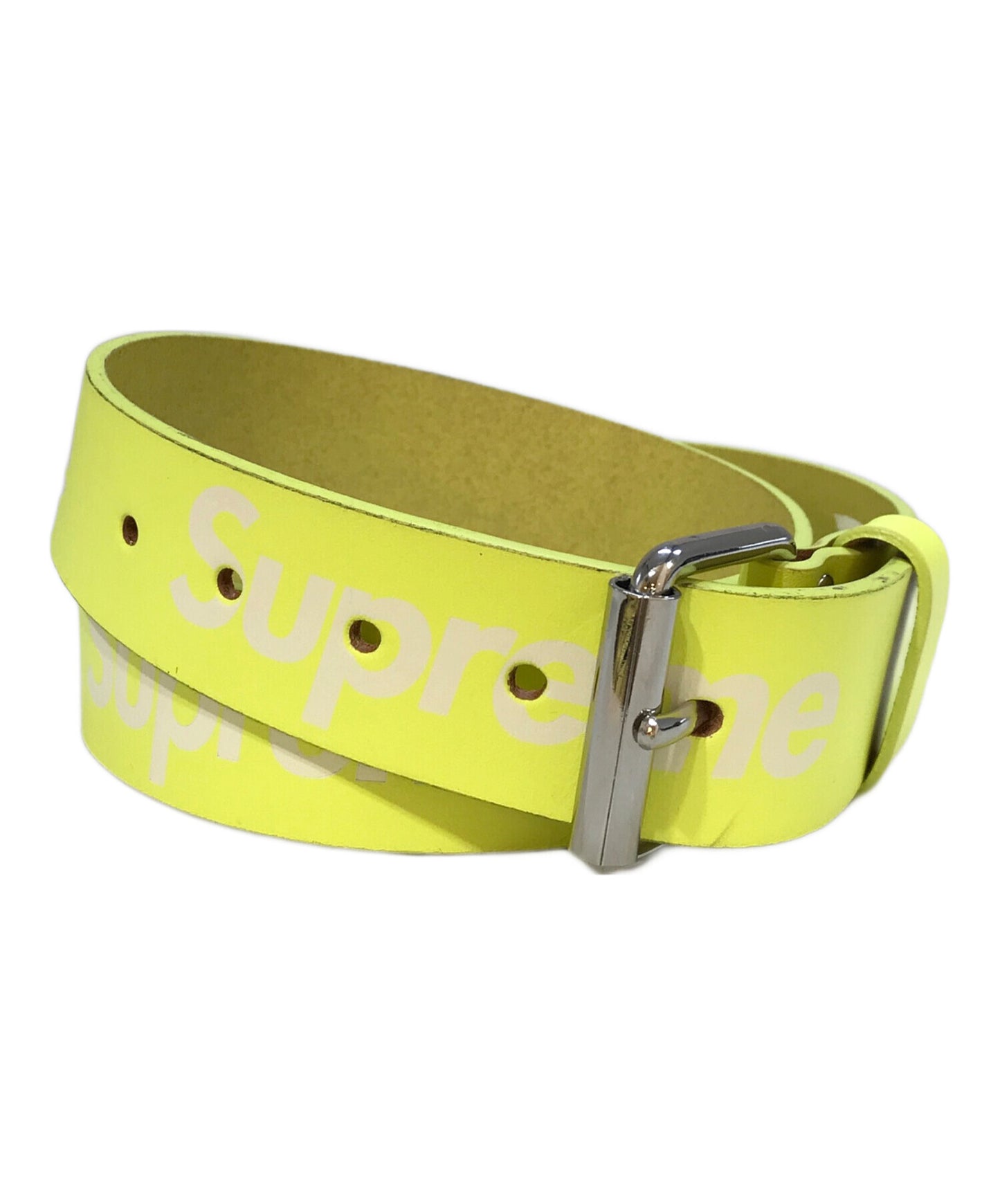 [Pre-owned] SUPREME REPEAT LEATHER BELT