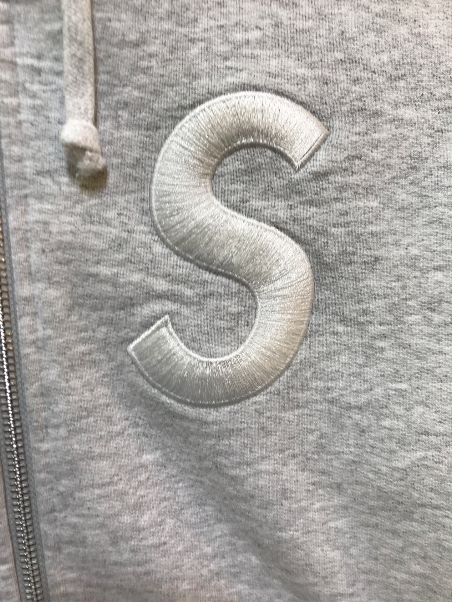 [Pre-owned] SUPREME S Logo Zip Up Hooded Sweatshirt