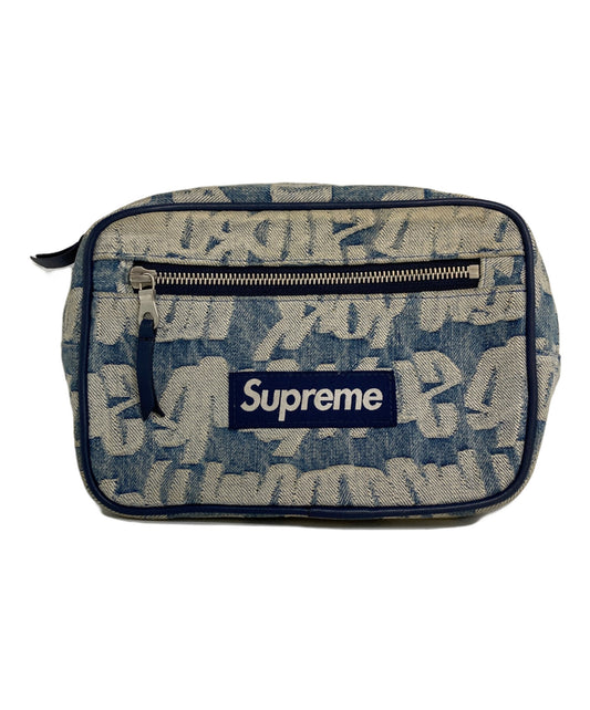[Pre-owned] SUPREME Fat Tip Jacquard Denim Waist Bag
