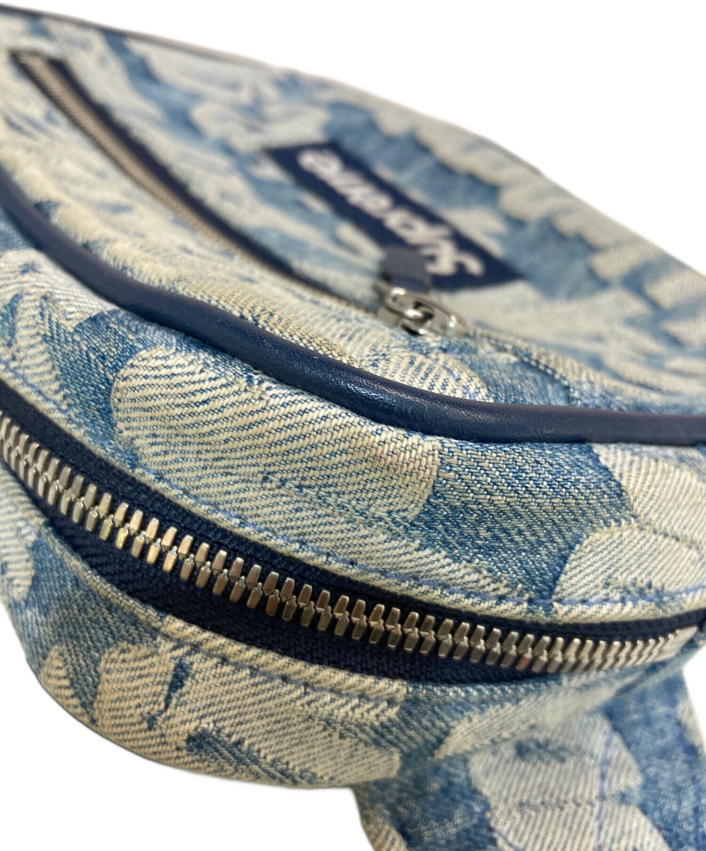 [Pre-owned] SUPREME Fat Tip Jacquard Denim Waist Bag