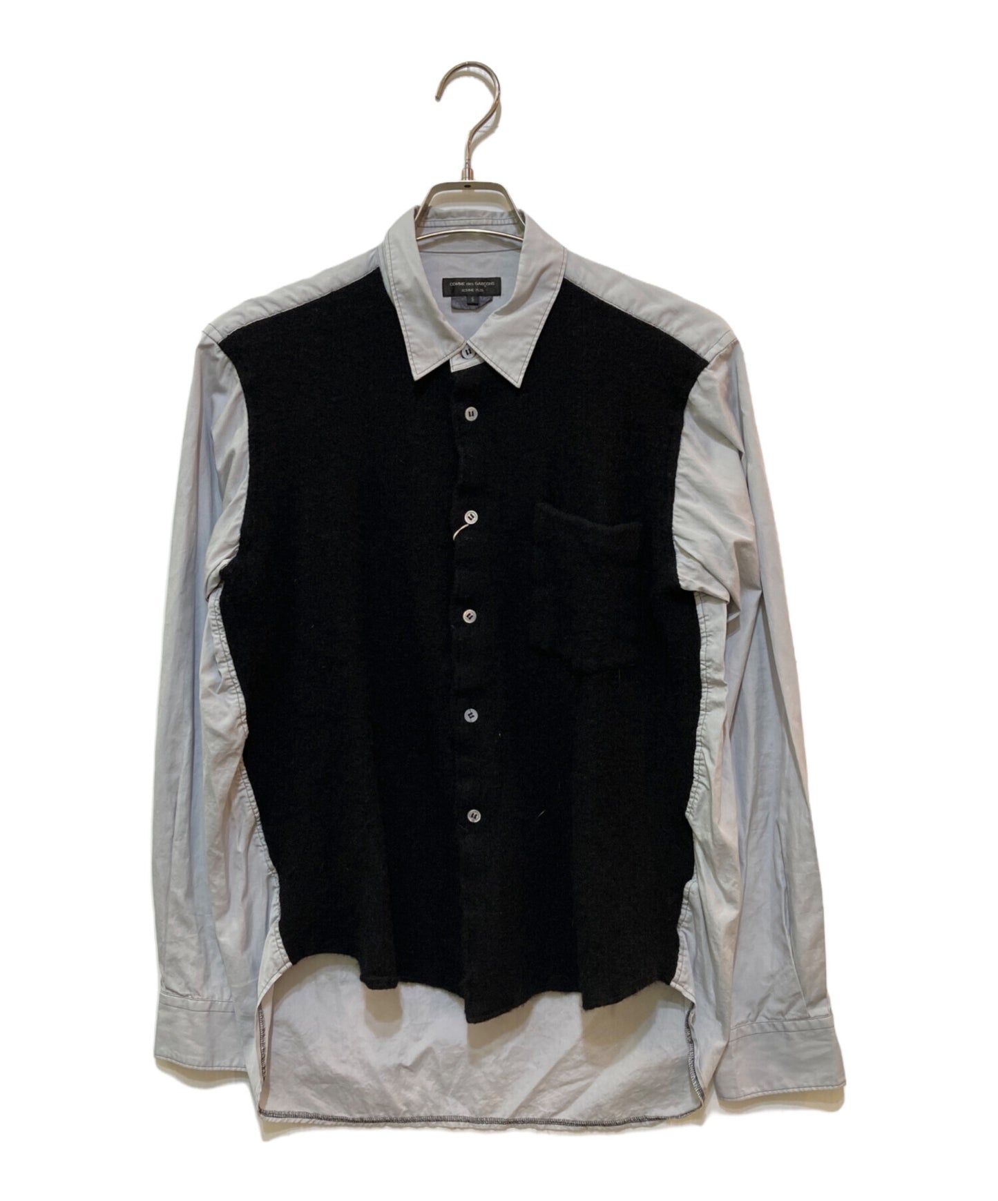 [Pre-owned] COMME des GARCONS HOMME PLUS Woolen Shrink-Knit Paneled Shirt PJ-B015