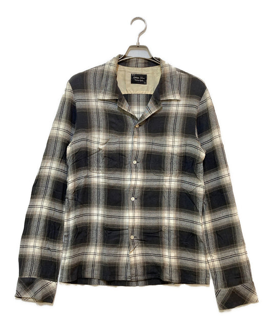 [Pre-owned] NUMBER (N)INE 05AW Open collar check shirt
