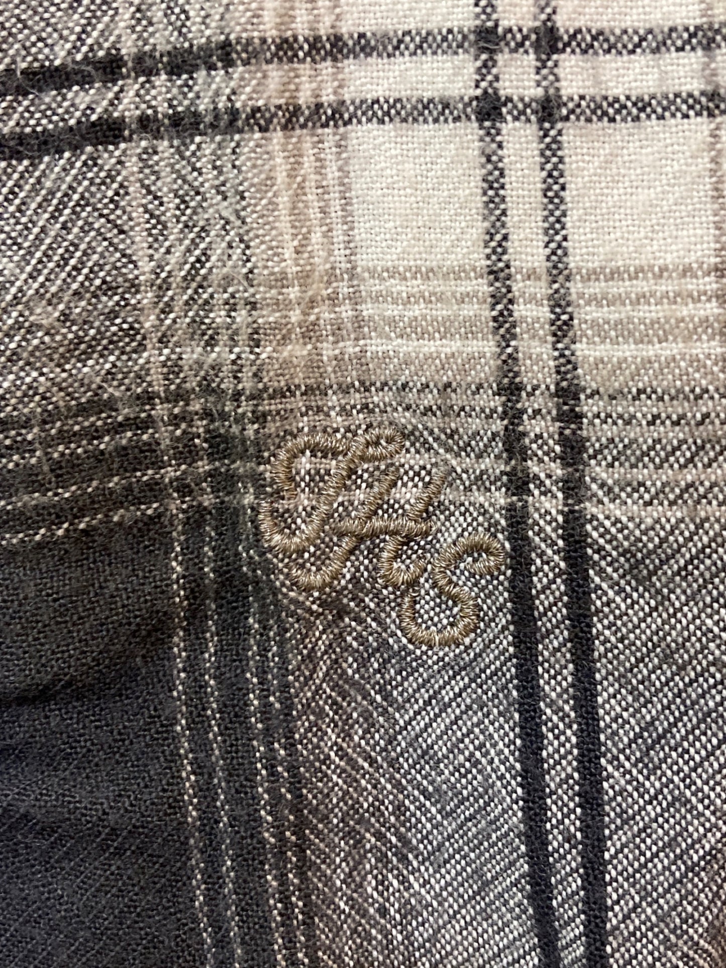 [Pre-owned] NUMBER (N)INE 05AW Open collar check shirt