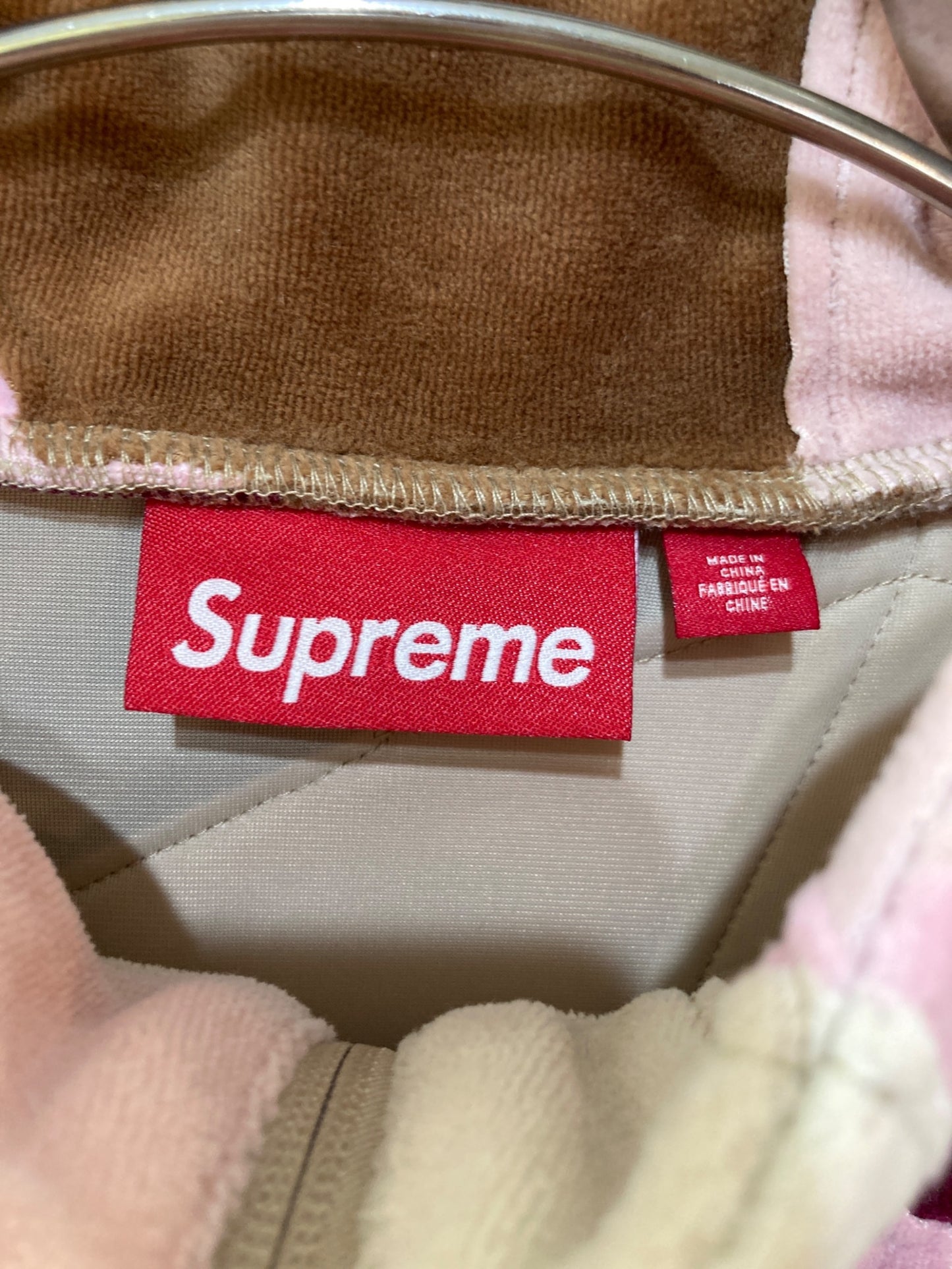 [Pre-owned] SUPREME Patchwork Velour Track Jacket
