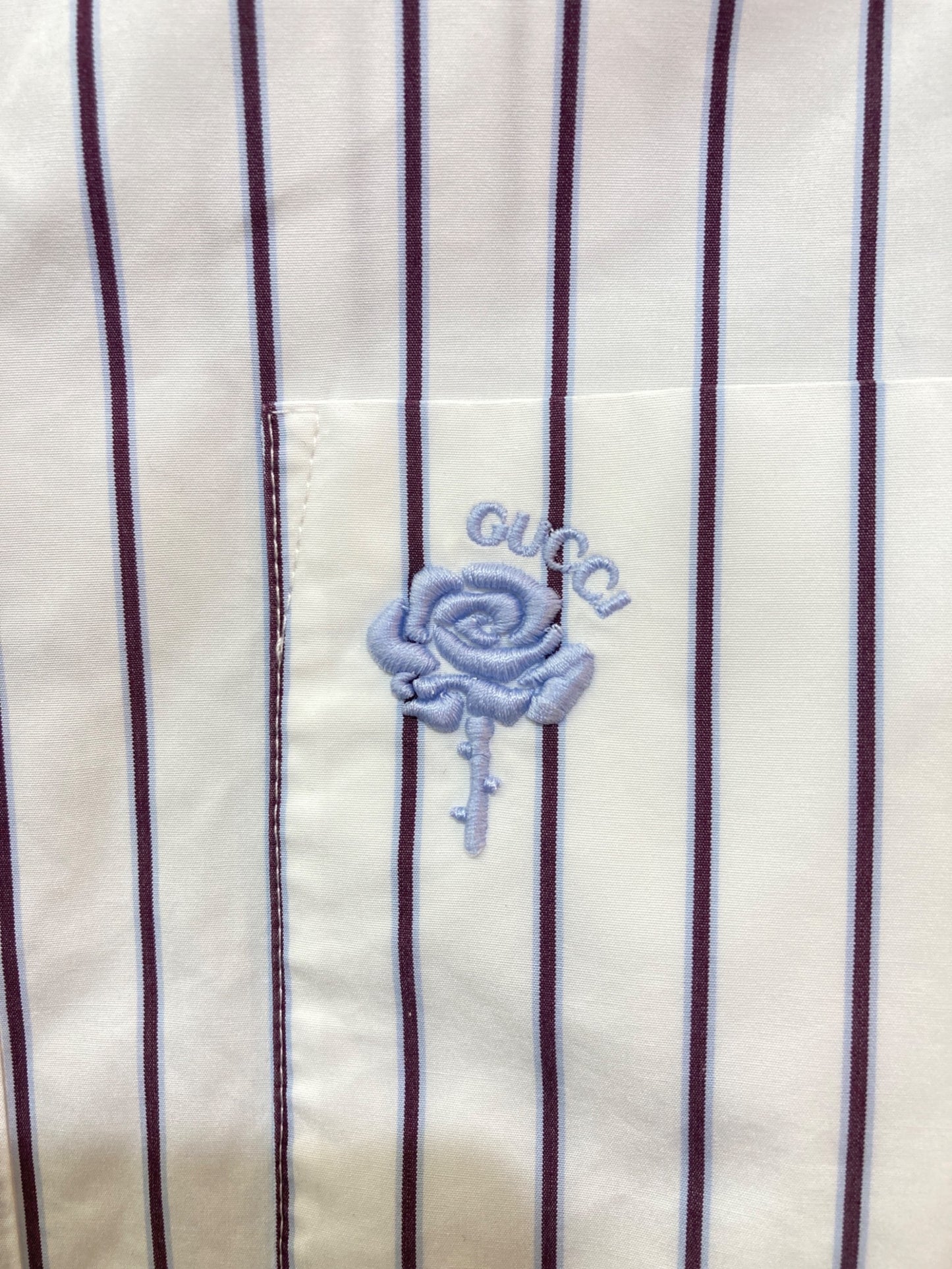 [Pre-owned] GUCCI Embroidered Poplin Shirt 814552