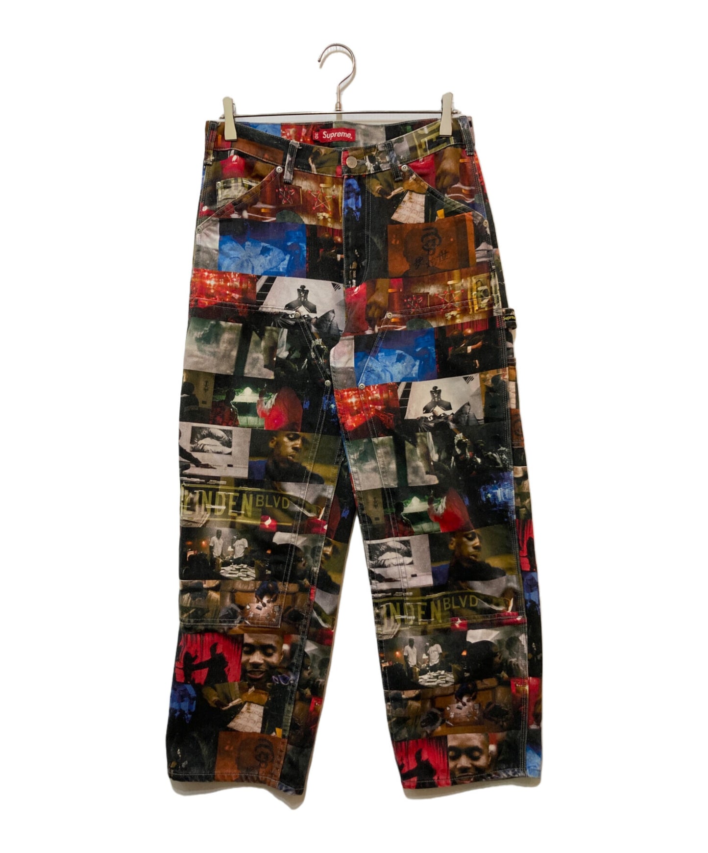 [Pre-owned] SUPREME nas and dmx collage double knee denim