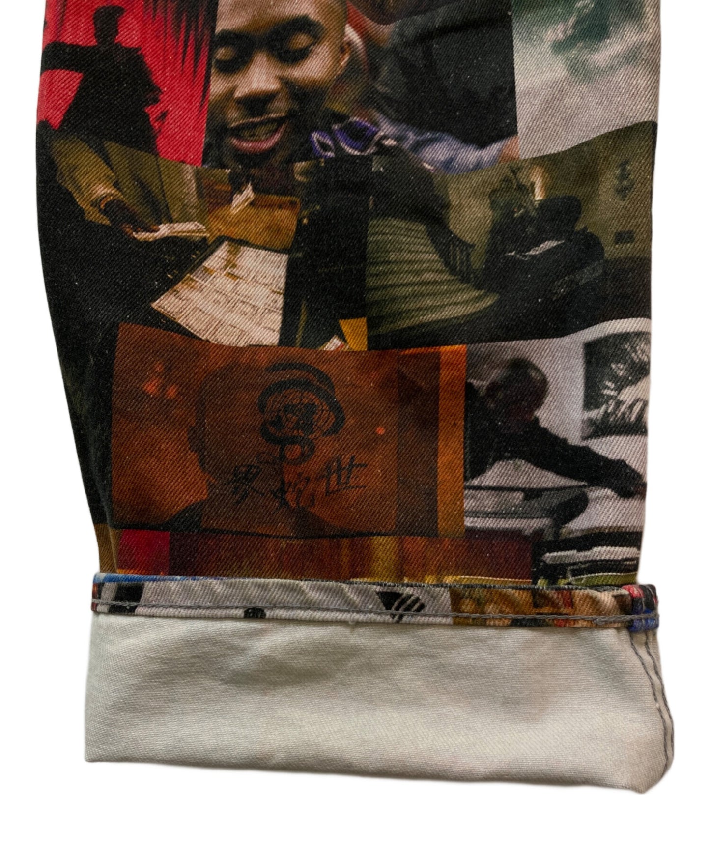 [Pre-owned] SUPREME nas and dmx collage double knee denim