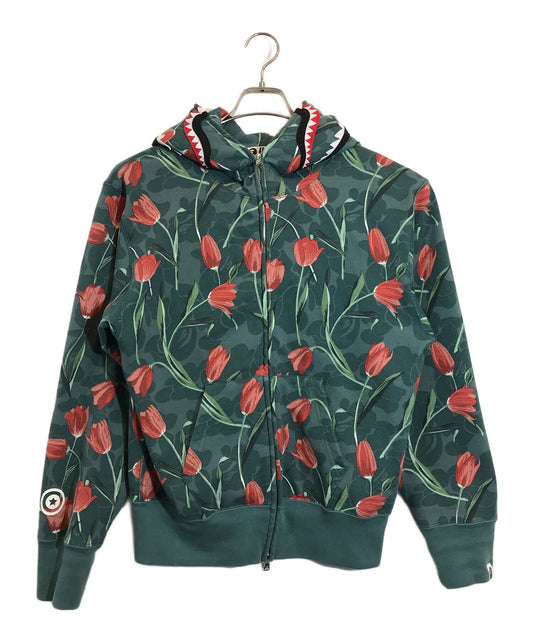 [Pre-owned] A BATHING APE Tulip Camo Shark Full Zip Hoodie 001zpk802003l