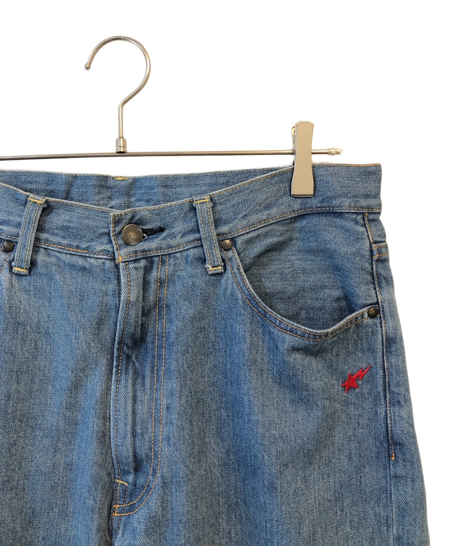 [Pre-owned] A BATHING APE CHAMPION REGULAR FIT DENIM PANTS 001DPK221002F/0ZXJNM150002M