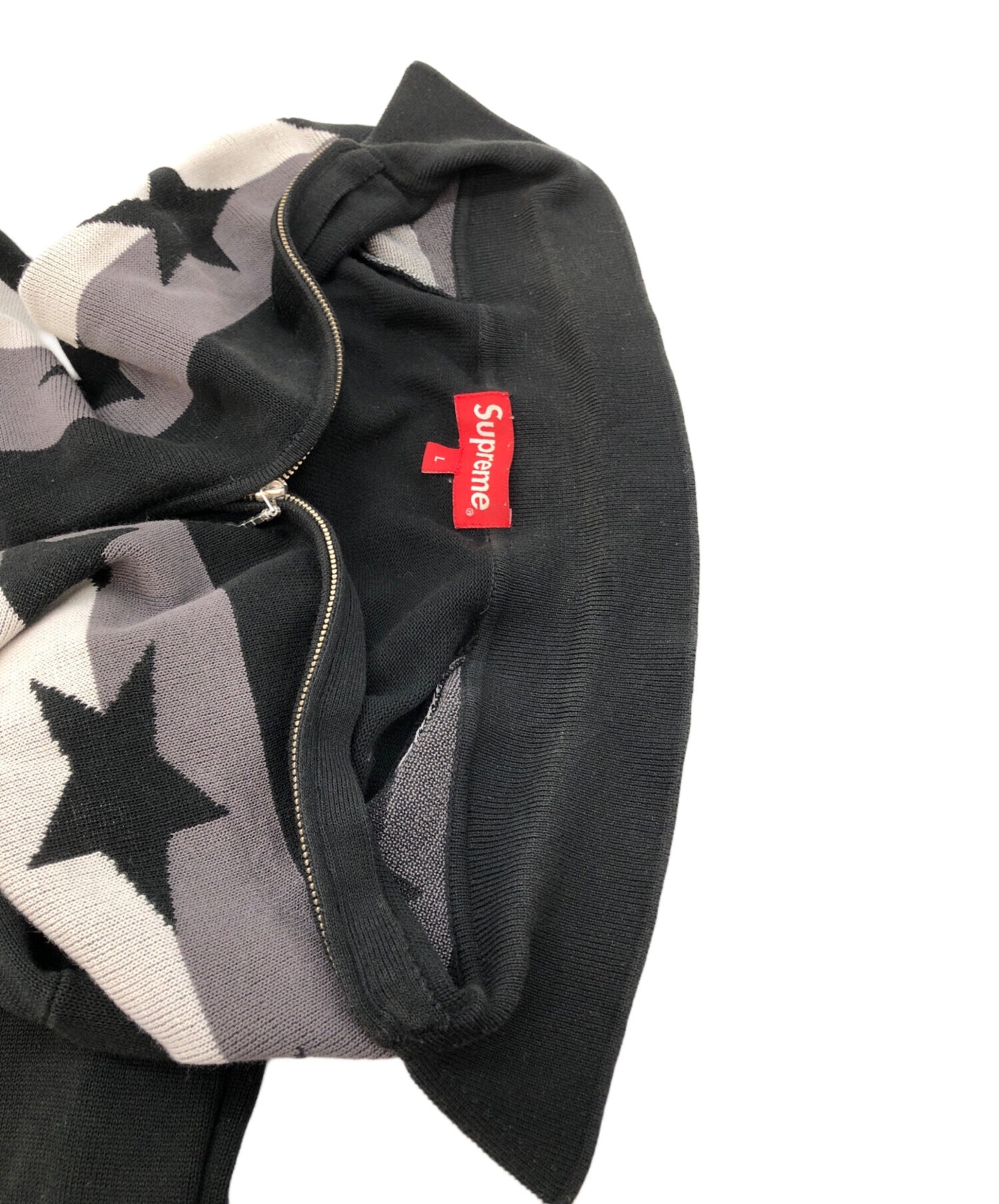 [Pre-owned] SUPREME Stars Zip Up Sweater Polo