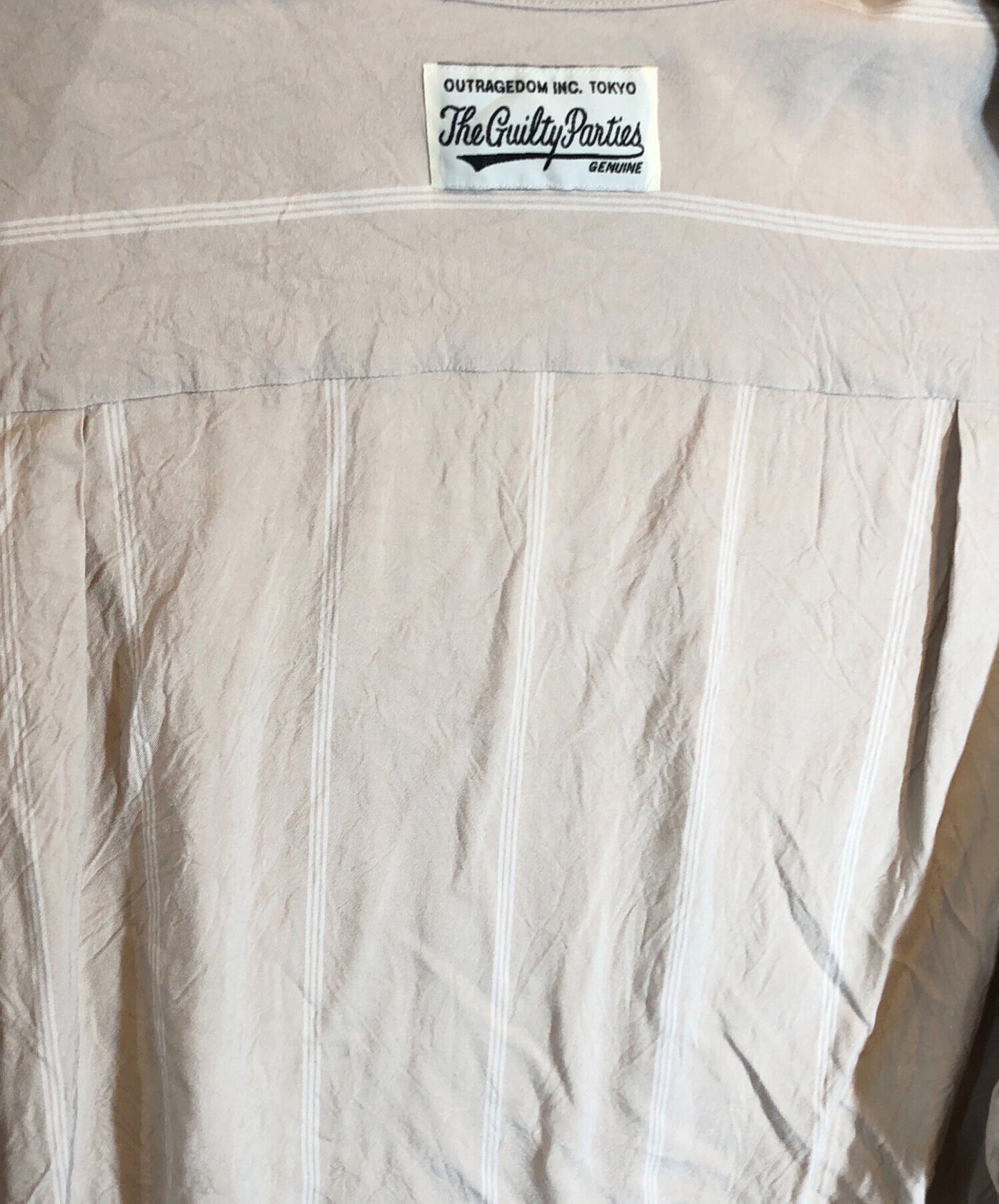 [Pre-owned] WACKO MARIA STRIPED OPEN COLLAR SHIRT