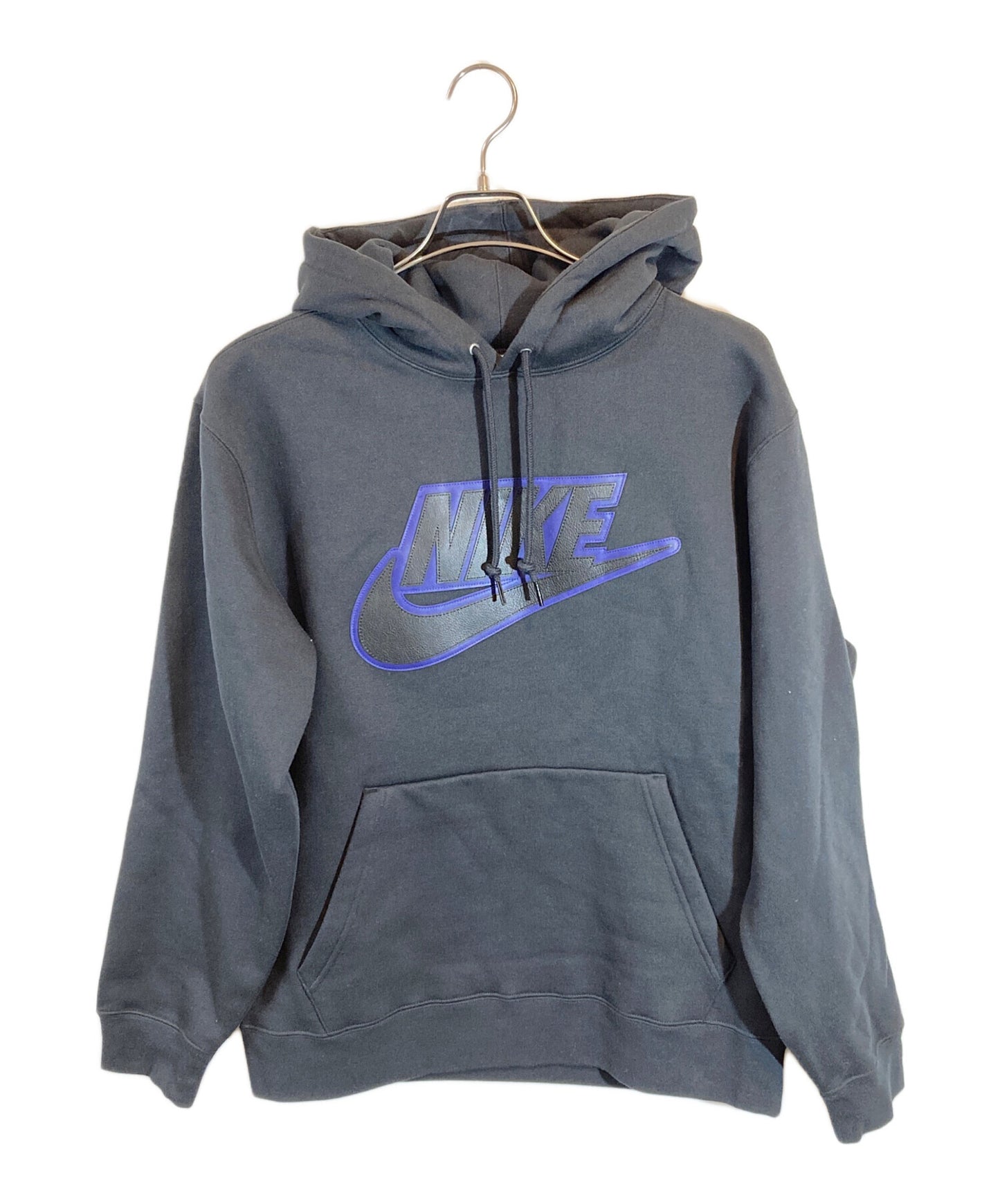 [Pre-owned] SUPREME Leather Applique Hooded Sweatshirt CK6225-010