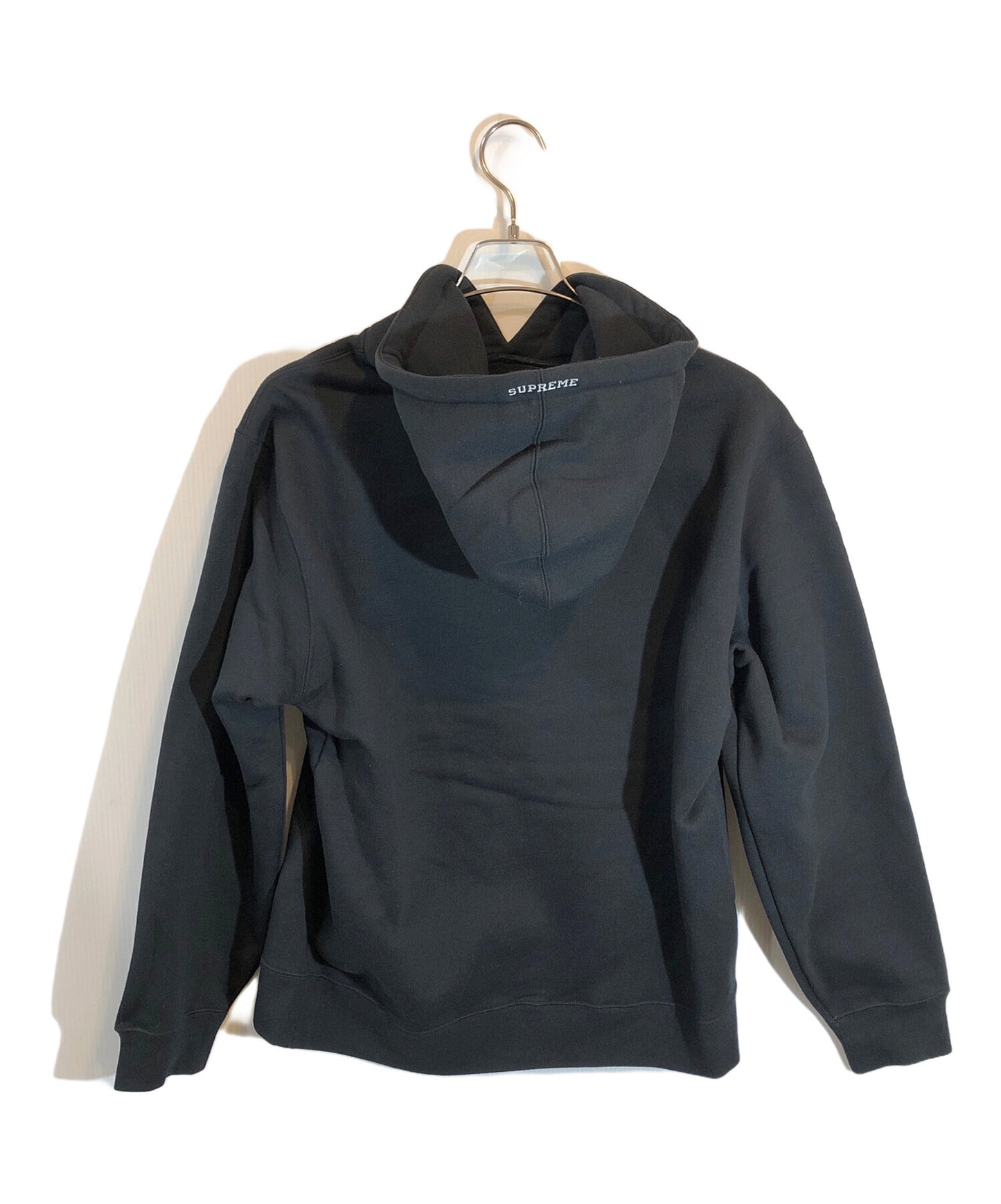 [Pre-owned] SUPREME Leather Applique Hooded Sweatshirt CK6225-010