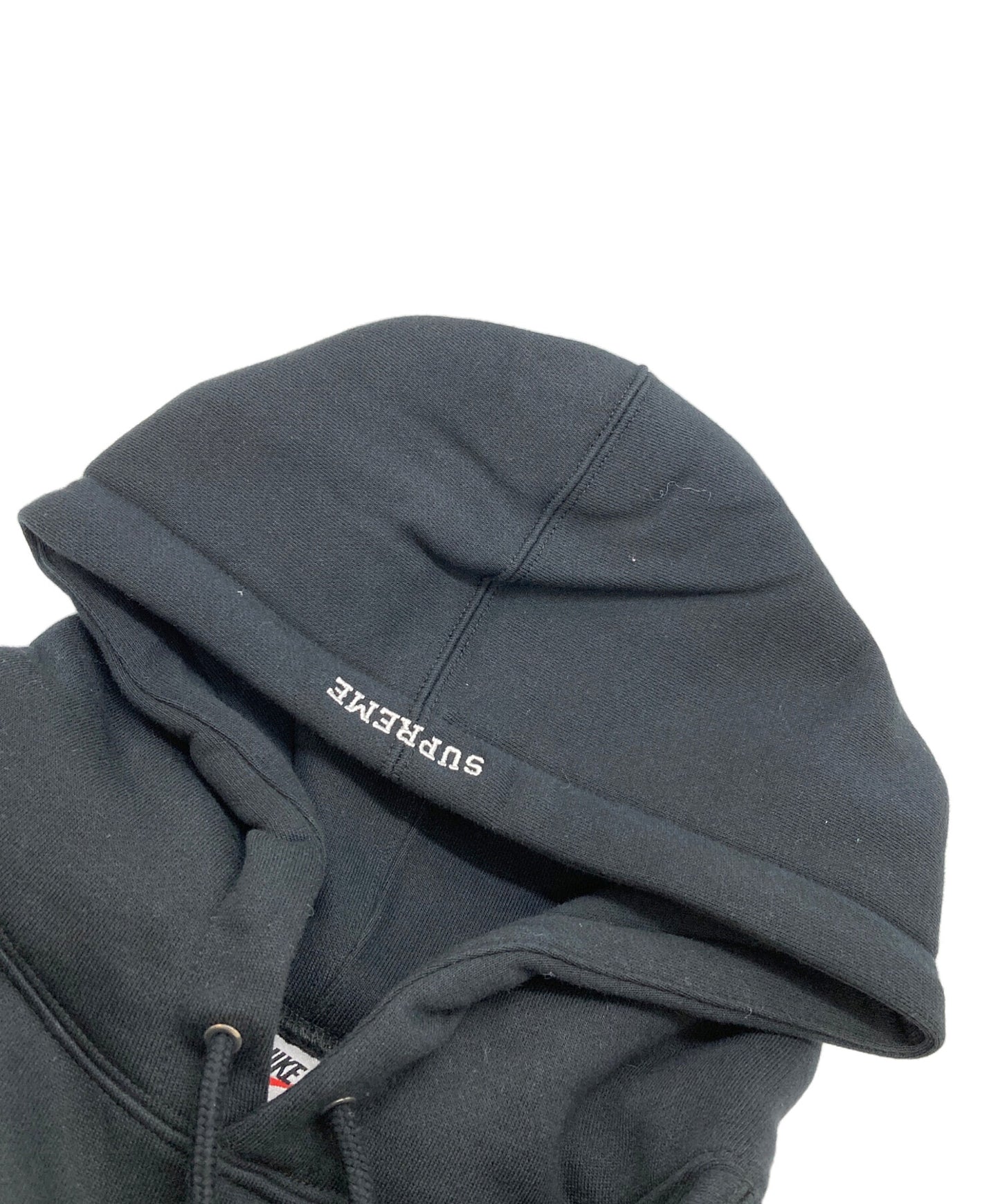 [Pre-owned] SUPREME Leather Applique Hooded Sweatshirt CK6225-010