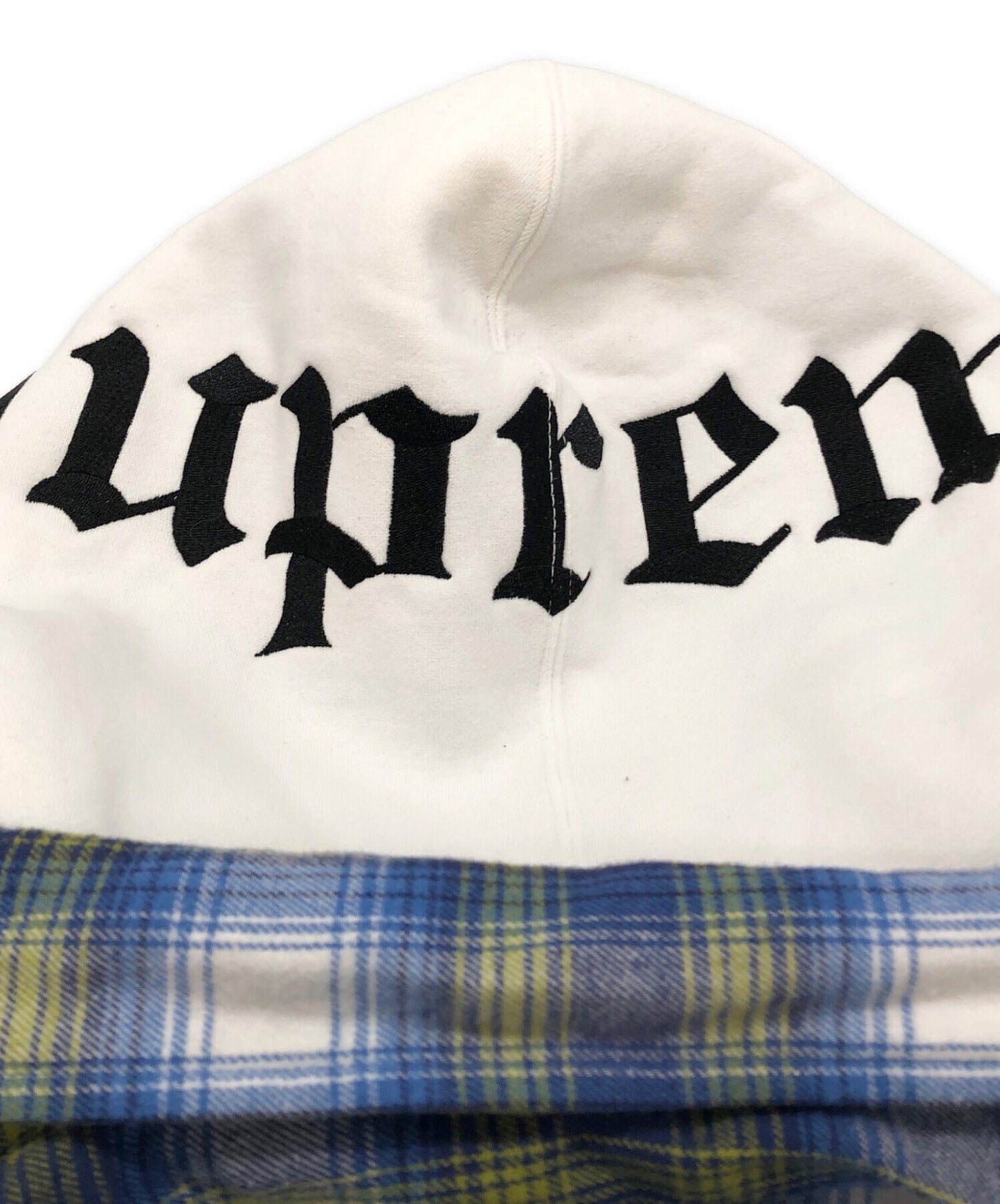 [Pre-owned] SUPREME Hooded Flannel Zip up Shirt