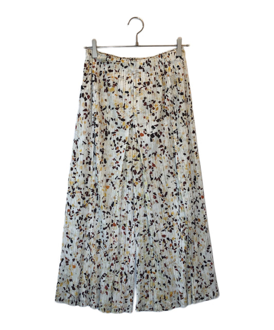 [Pre-owned] PLEATS PLEASE Pleated wide pants with all-over pattern PP01-JF224