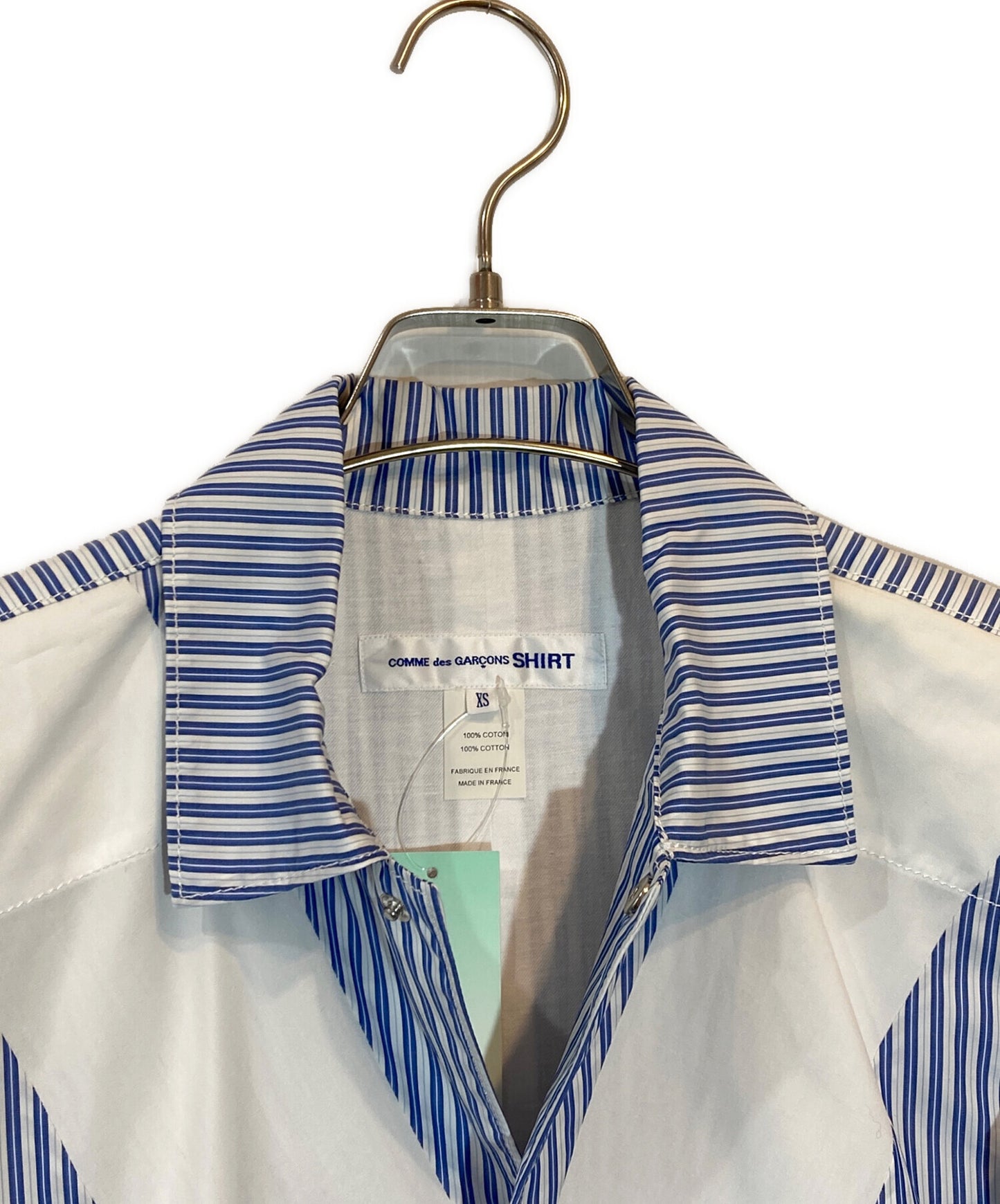 [Pre-owned] COMME des GARCONS SHIRT Panel Stripe Coach Shirt Jacket S27165