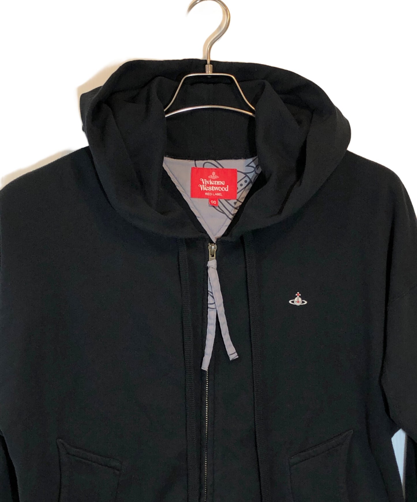 [Pre-owned] Vivienne Westwood RED LABEL Transforming Orb Embroidery Zip Hoodie 16-12-301040