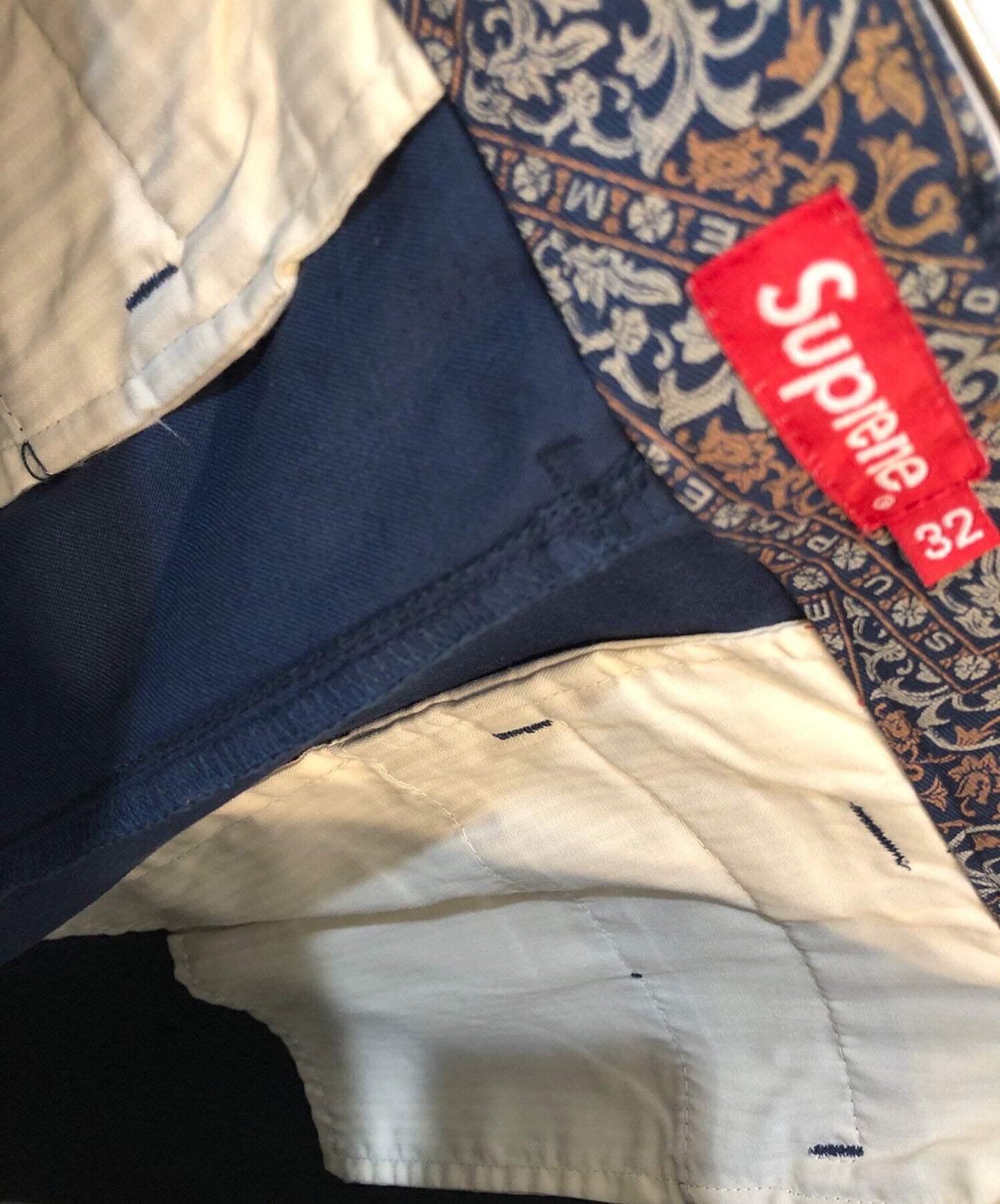 [Pre-owned] SUPREME Floral Cards Work Pant