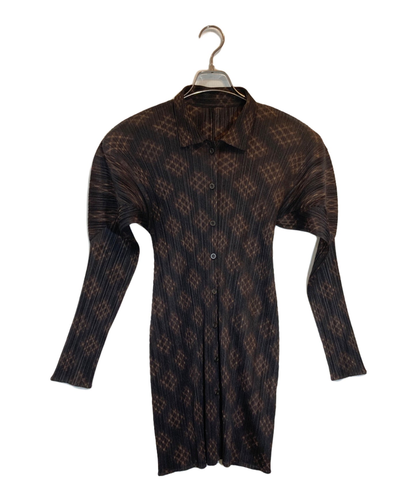 [Pre-owned] PLEATS PLEASE Bias Check Pleated Dress PP94-JK661