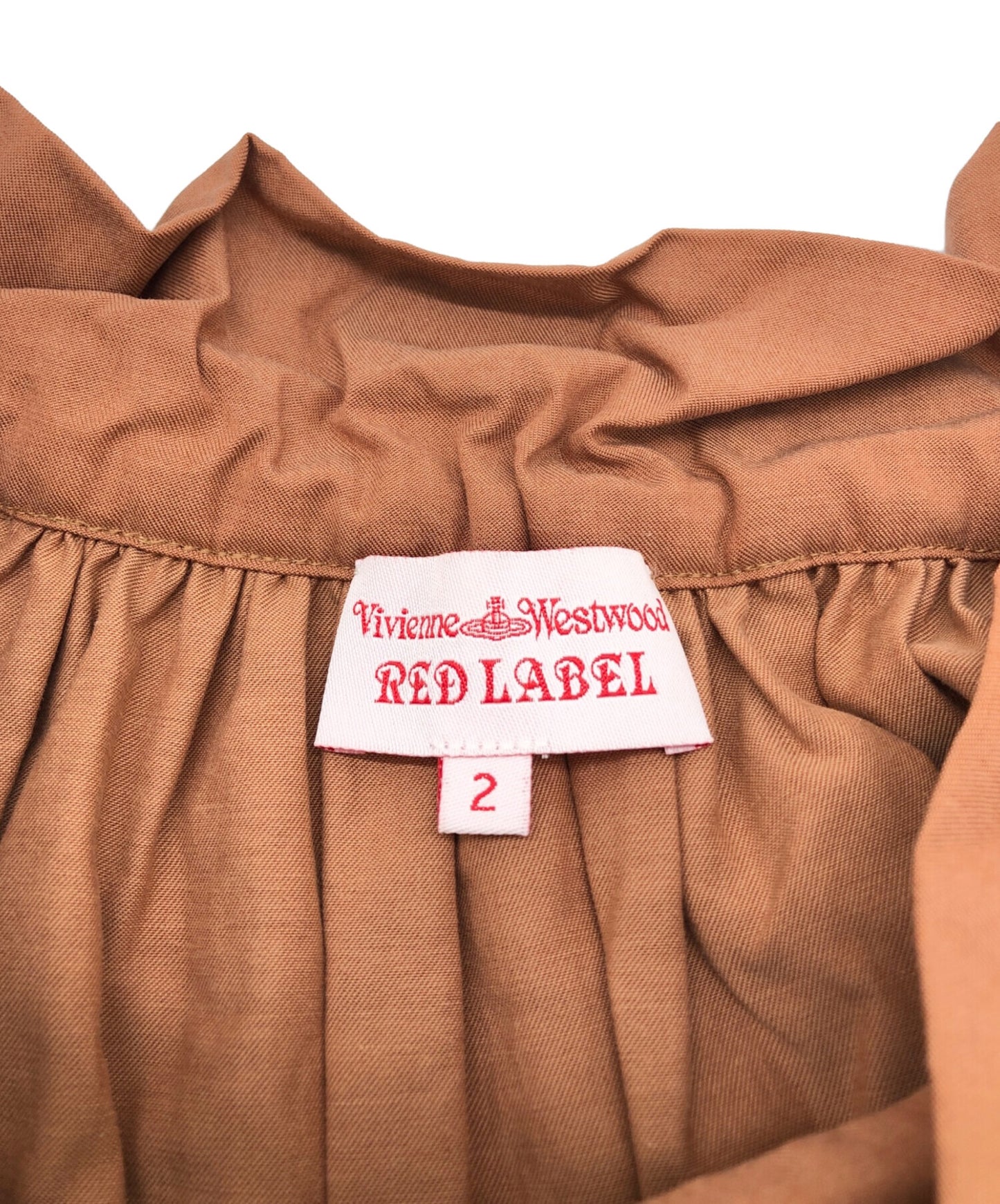 [Pre-owned] Vivienne Westwood RED LABEL Gathered ribbon blouse 16-01-891009
