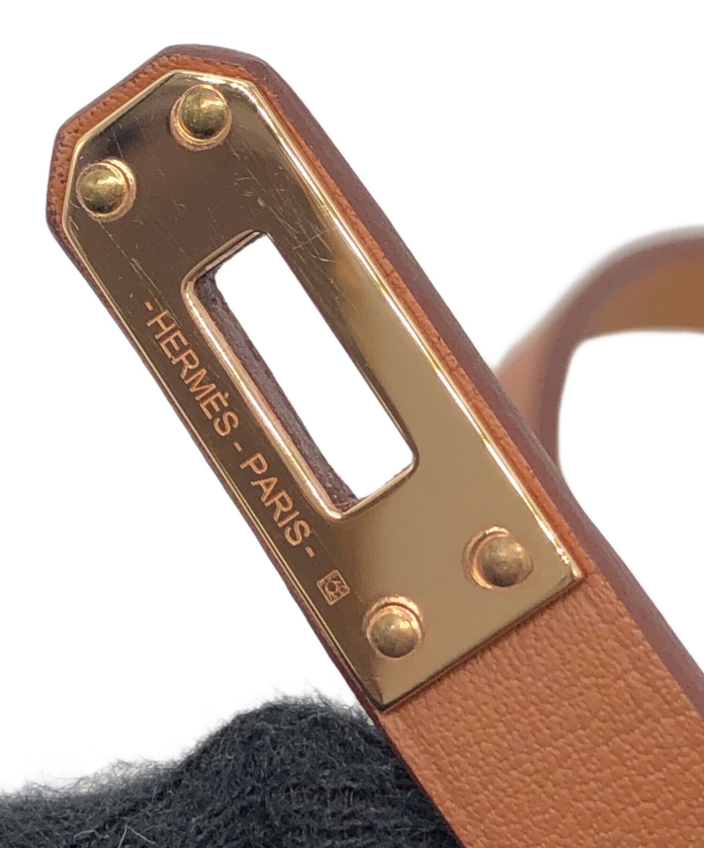 [Pre-owned] HERMES Leather bracelet mini Kelly H081182CC09T2