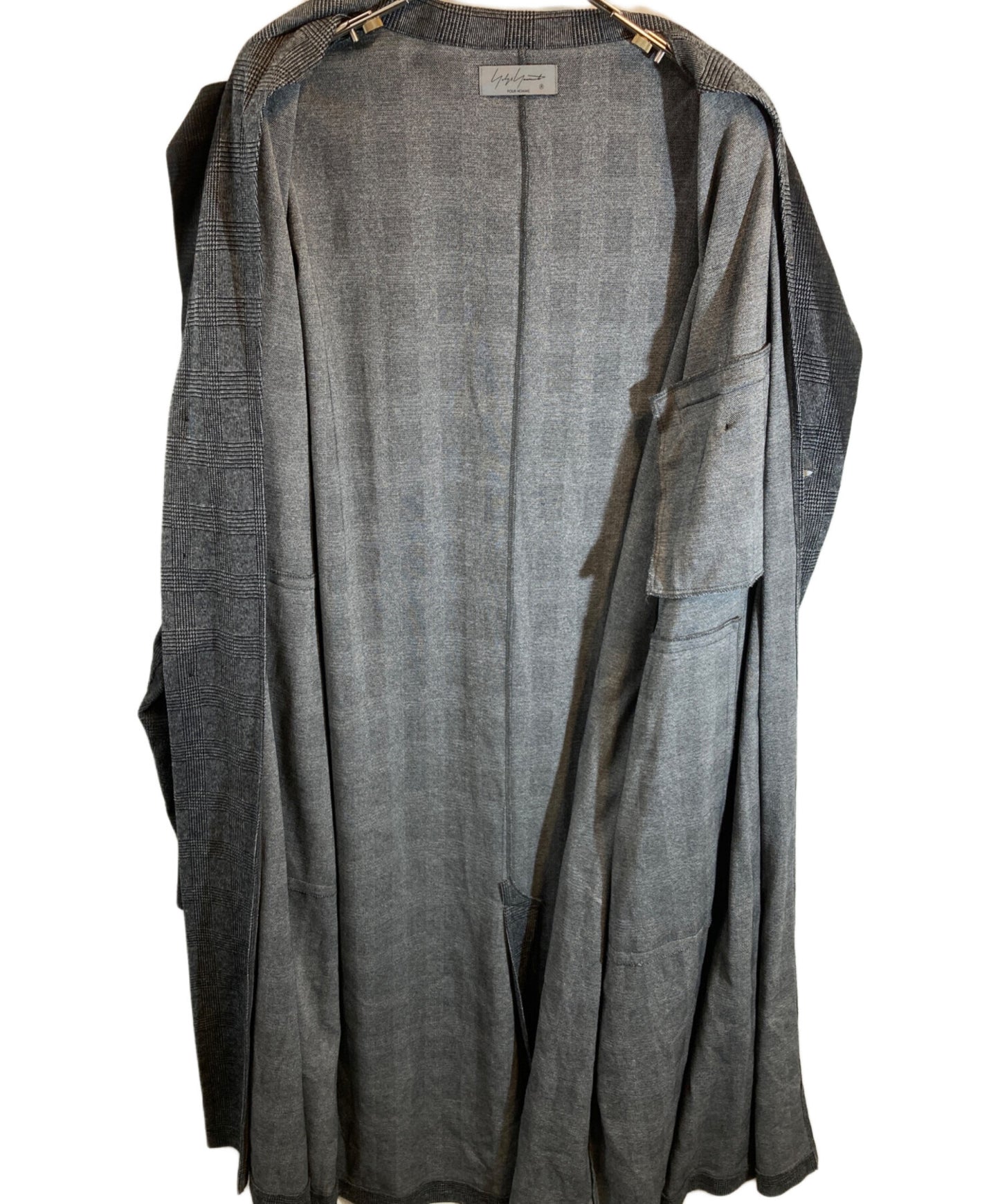 [Pre-owned] Yohji Yamamoto pour homme JQ GLENCHECK LONG JACKET HG-T74-983