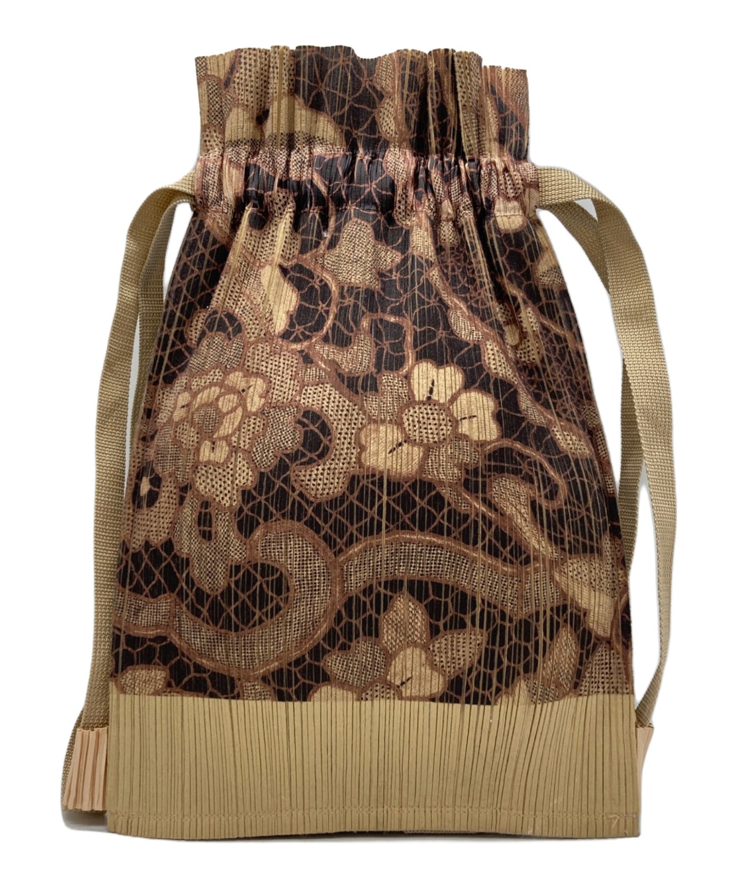 [Pre-owned] PLEATS PLEASE Pleated backpack with all-over pattern PP81-AG131