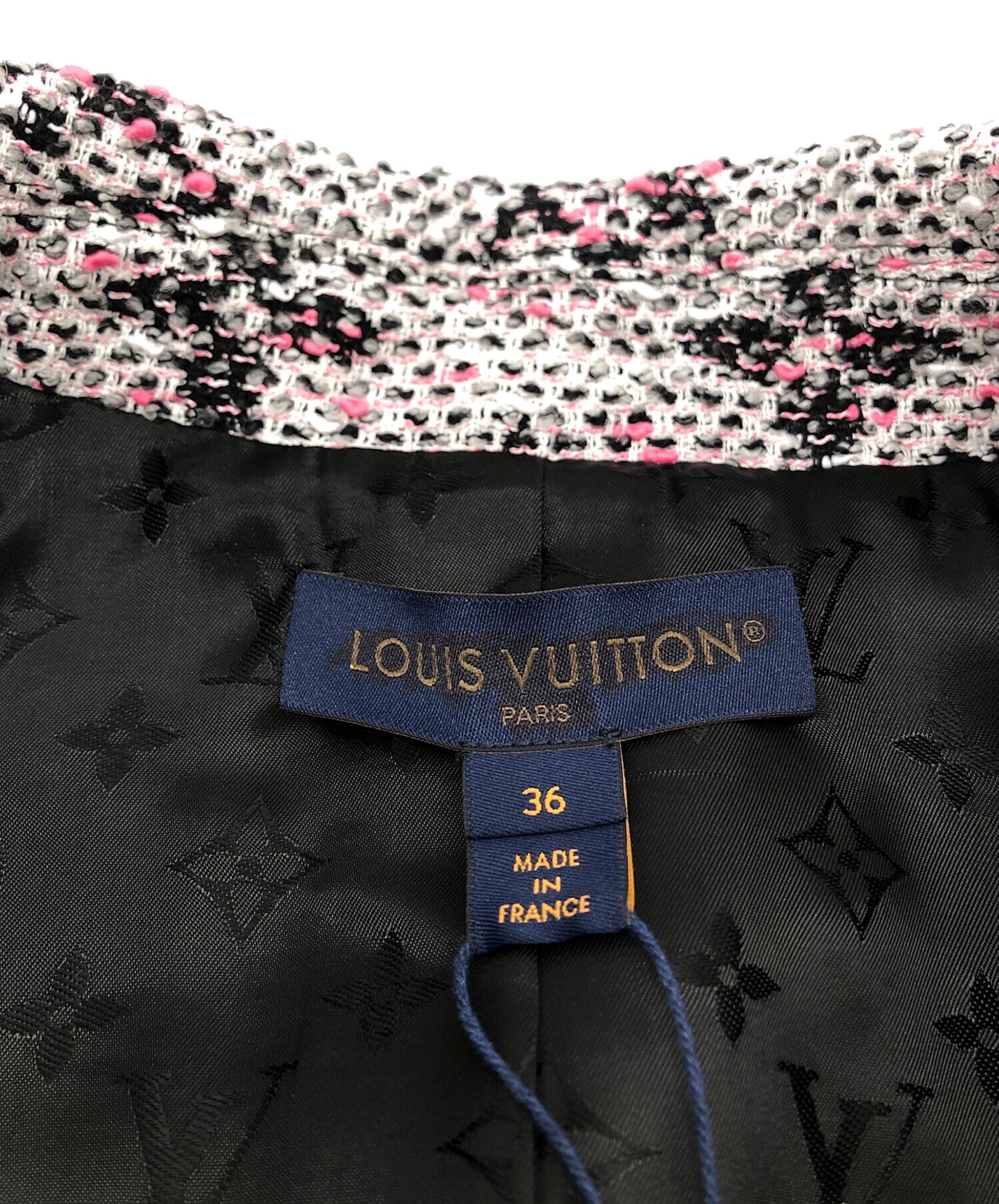 [Pre-owned] LOUIS VUITTON Monogram Tweed Preppy Blazer RW242WW MCP FRJC30