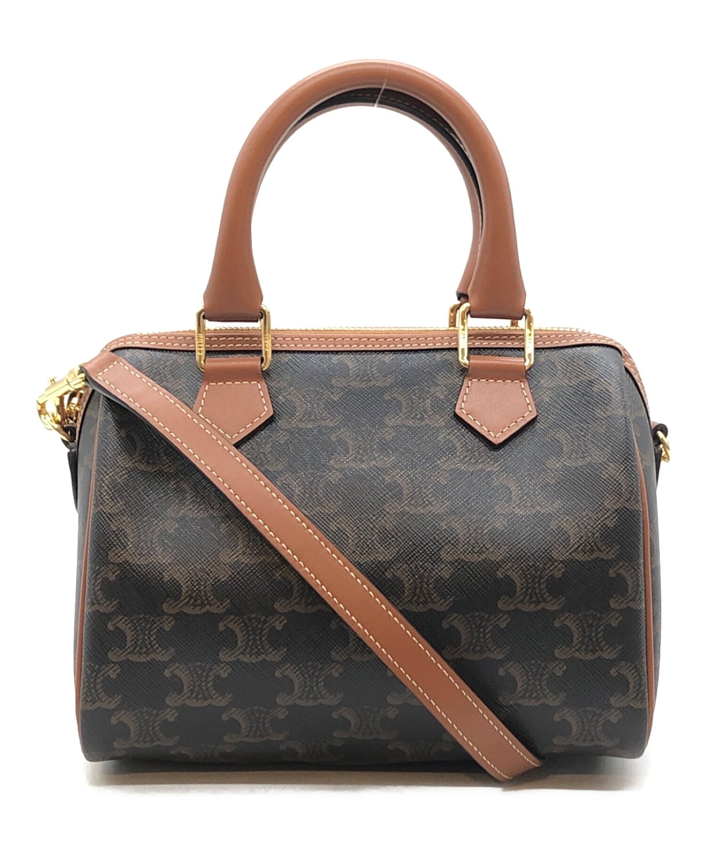 [Pre-owned] CELINE Cuir Trionf Small Boston Bag