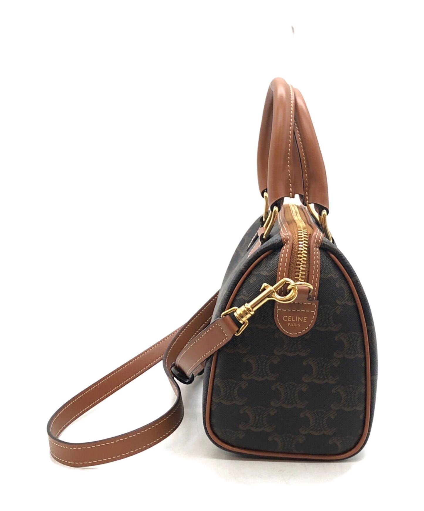 [Pre-owned] CELINE Cuir Trionf Small Boston Bag