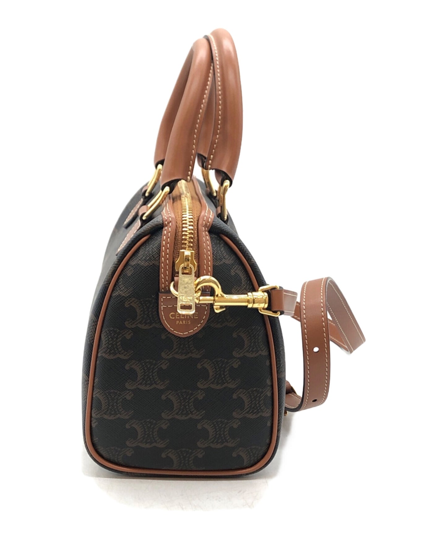 [Pre-owned] CELINE Cuir Trionf Small Boston Bag