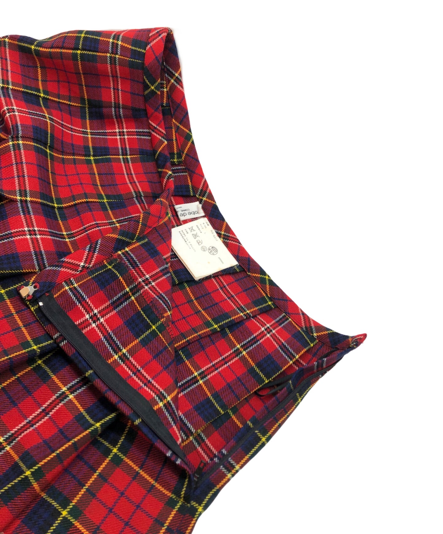 [Pre-owned] ROBE DE CHAMBRE COMME DES GARCONS Tartan Check Wool Pleated Skirt RG-S010