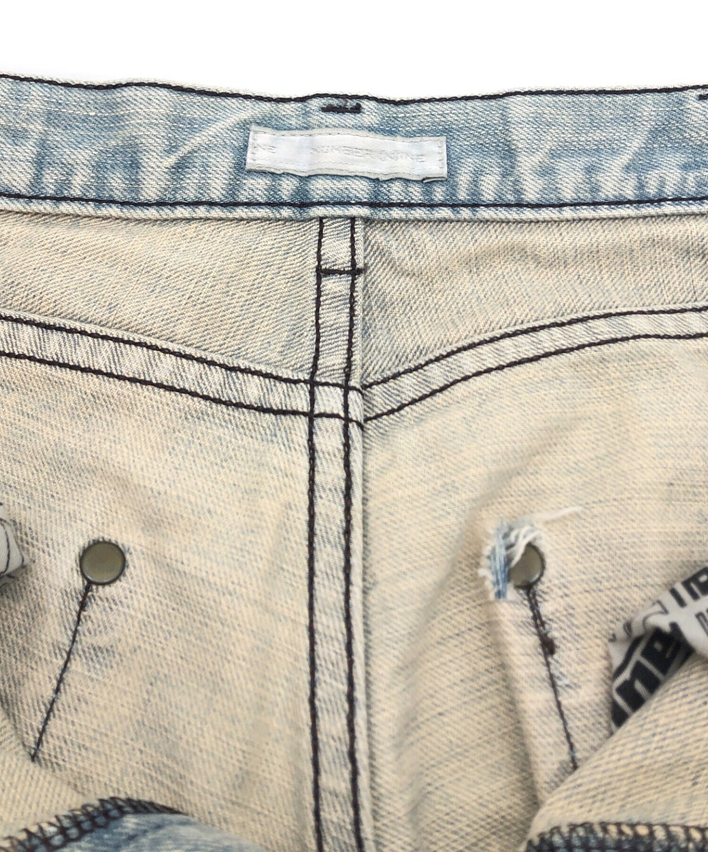 [Pre-owned] NUMBER (N)INE Mud-finished straight denim pants