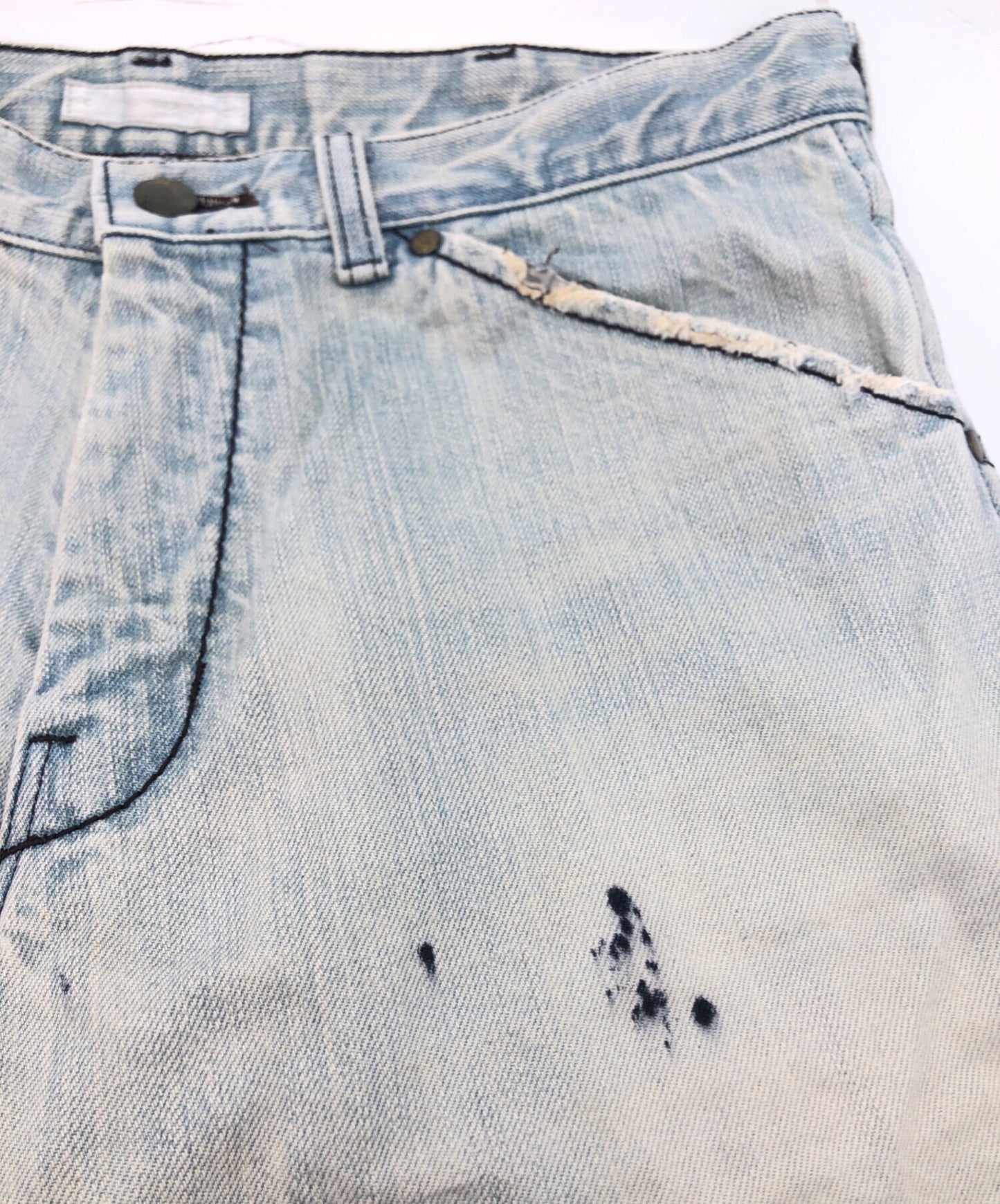 [Pre-owned] NUMBER (N)INE Mud-finished straight denim pants