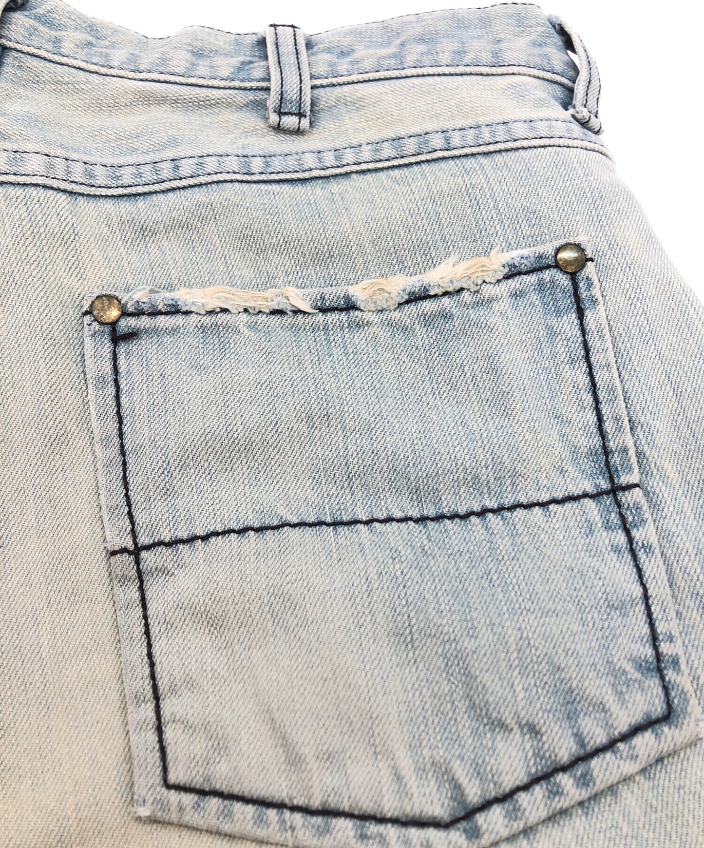 [Pre-owned] NUMBER (N)INE Mud-finished straight denim pants