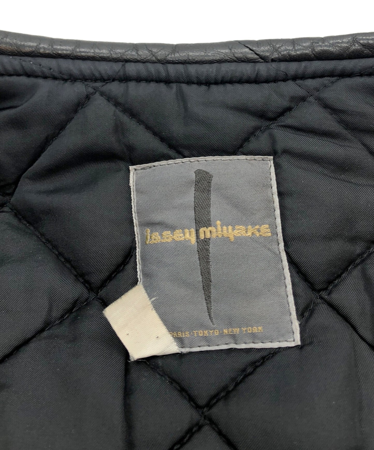 [Pre-owned] ISSEY MIYAKE Collarless Leather Jacket MY63415