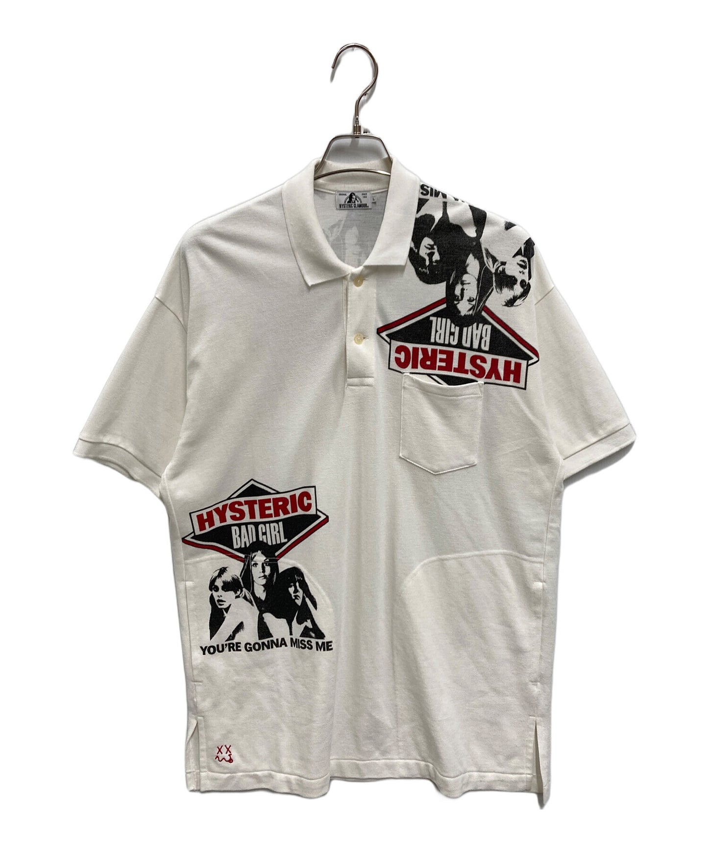 [Pre-owned] Hysteric Glamour Bad Girl Print Big Polo Shirt 02182CH01