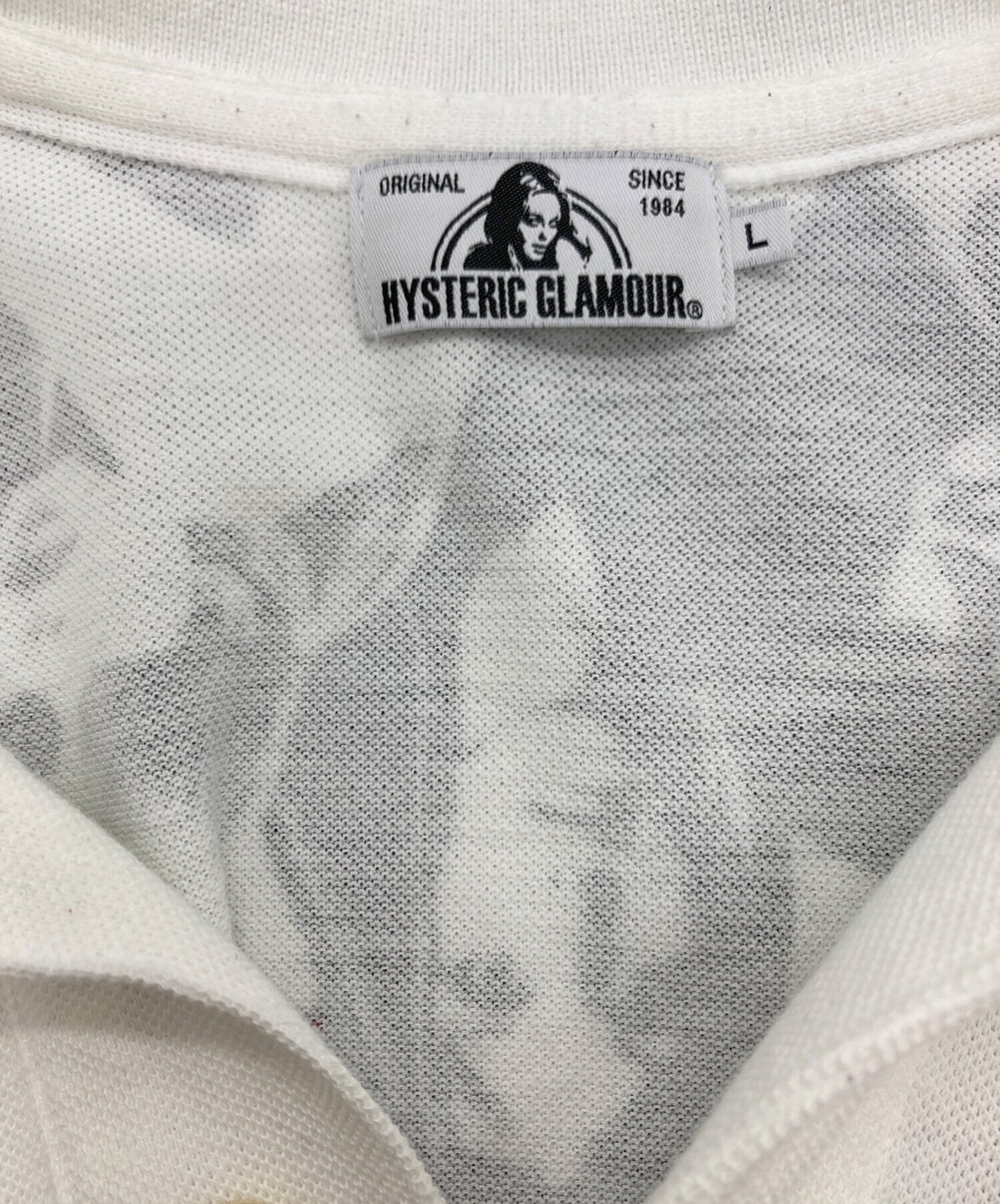 [Pre-owned] Hysteric Glamour Bad Girl Print Big Polo Shirt 02182CH01