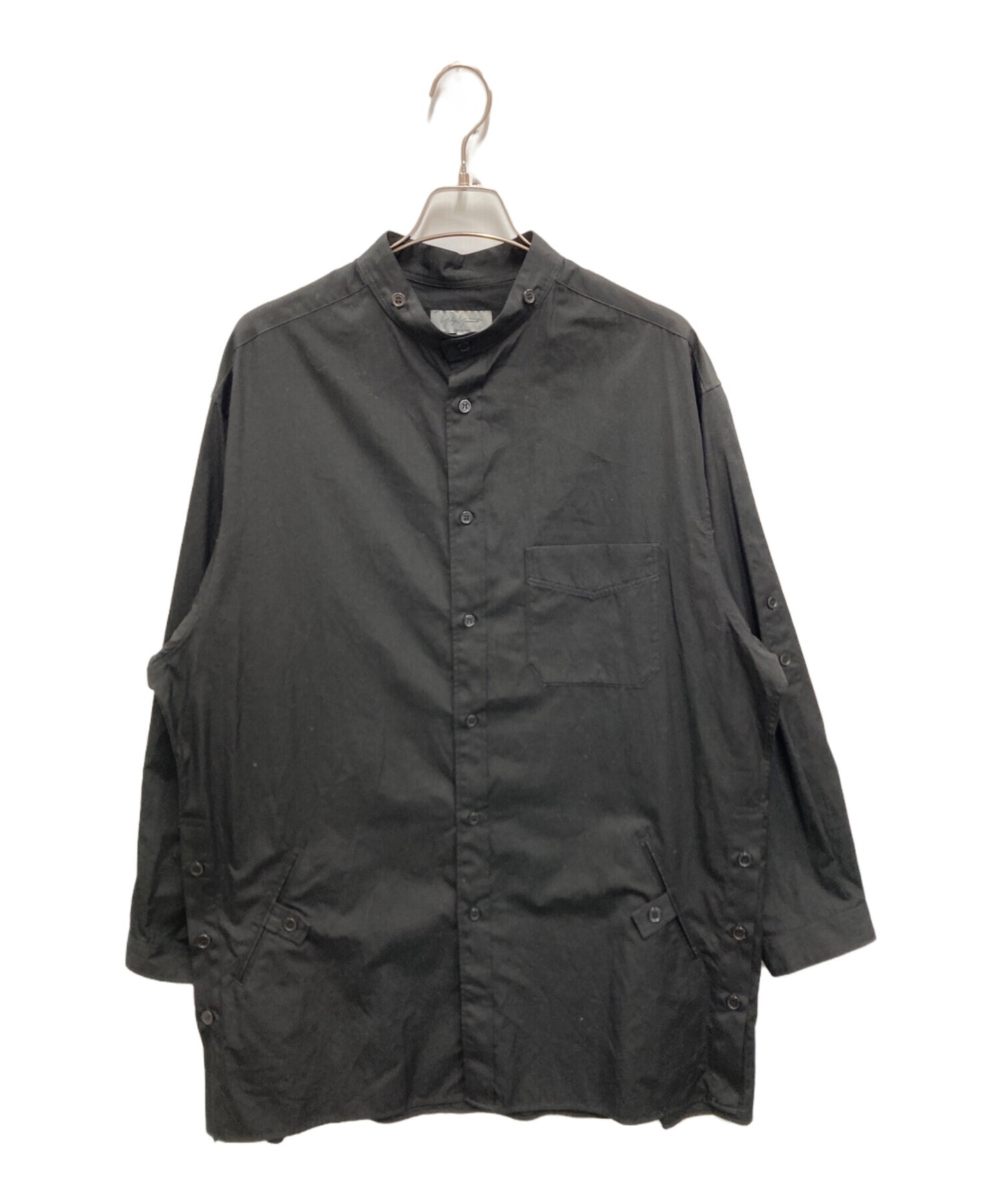 [Pre-owned] Yohji Yamamoto pour homme Front tab spare color ribbed shirt HZ-B77-012
