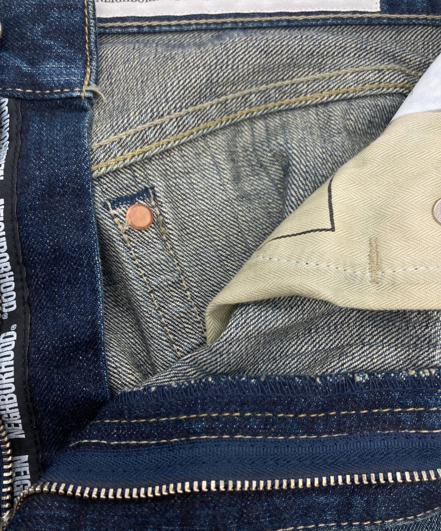 [Pre-owned] NEIGHBORHOOD Washed Denim Deep Mid Pants 232XBNH-PTM05