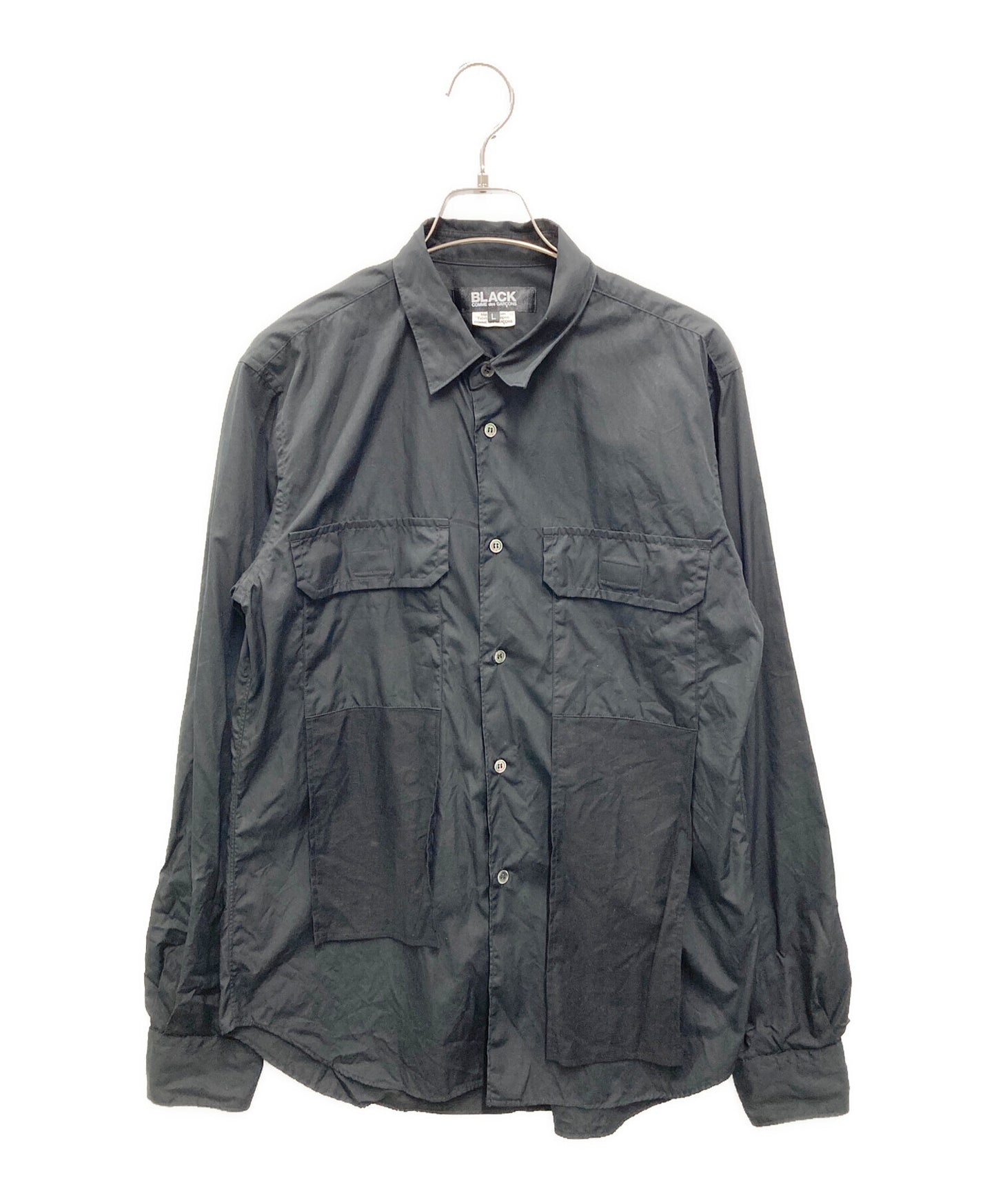 [Pre-owned] BLACK COMME des GARCONS Front design long sleeve shirt 1N-B001