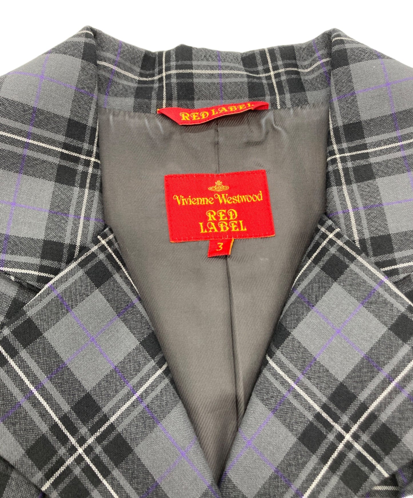 [Pre-owned] Vivienne Westwood RED LABEL Check Tailored Jacket 357-01-42005
