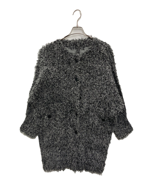 [Pre-owned] PLEATS PLEASE Shaggy Pleats Crew Neck Long Cardigan PP63-JA785